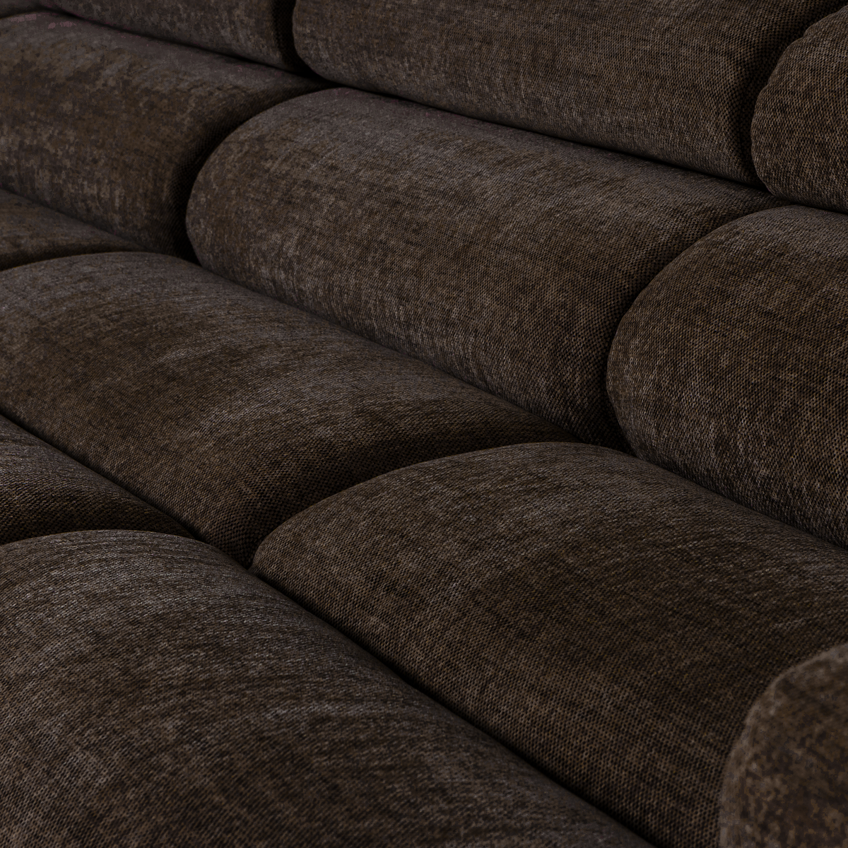 NOVI CHAISE LONGUE SOFA LINKS DUNKEL BRAUN MELANGE
