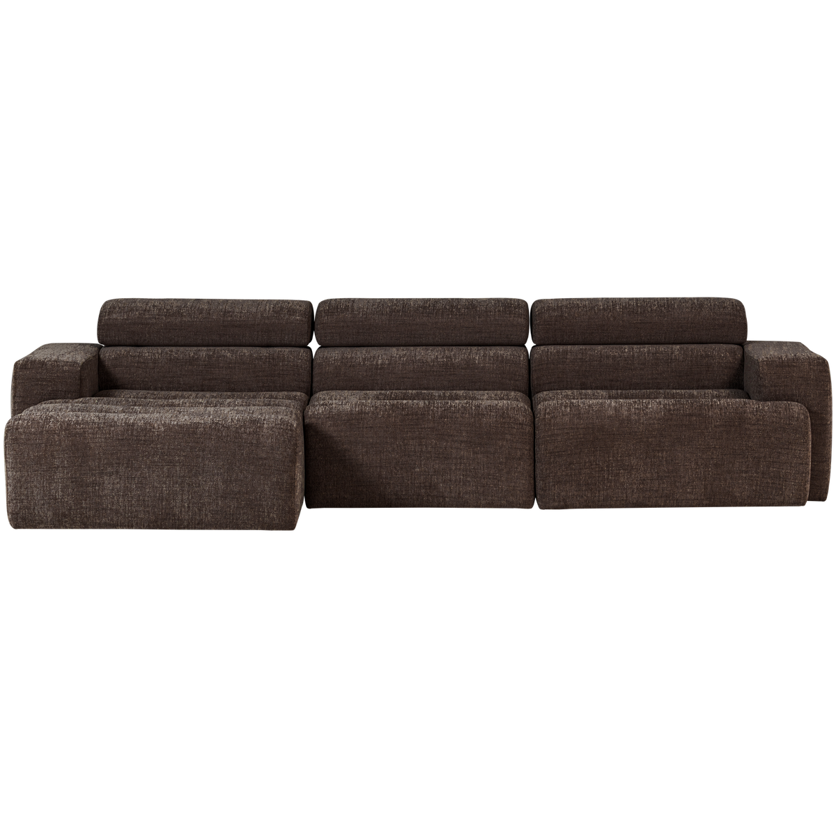 NOVI CHAISE LONGUE SOFA LINKS DUNKEL BRAUN MELANGE
