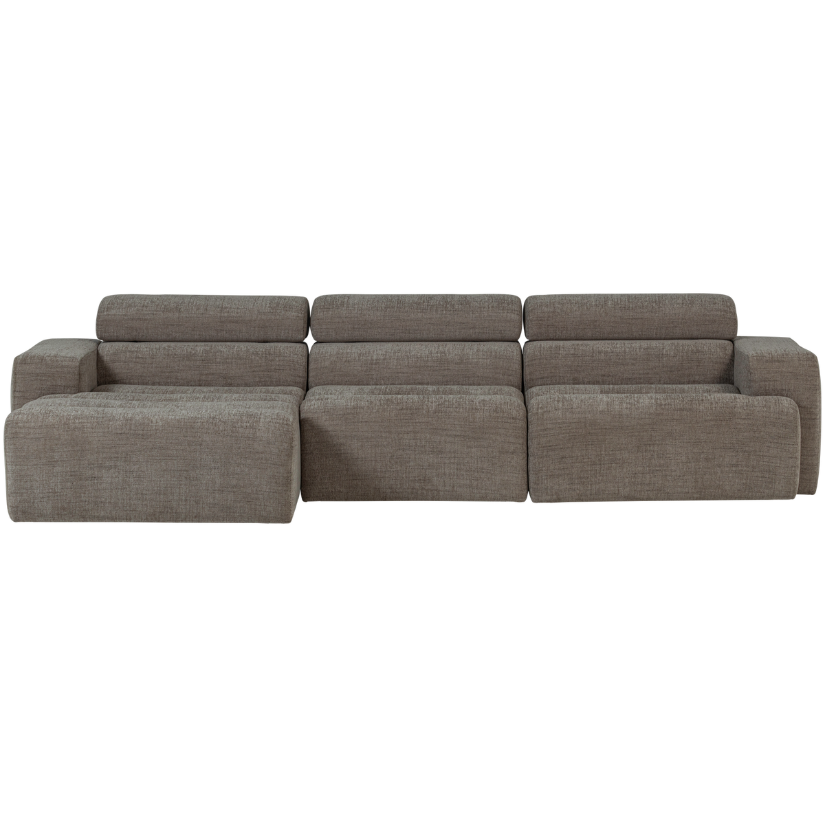 NOVI CHAISE LONGUE SOFA LINKS GRAU MELANGE