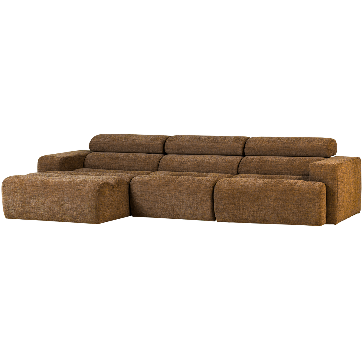 NOVI CHAISE LONGUE SOFA LINKS CARAMEL MELANGE