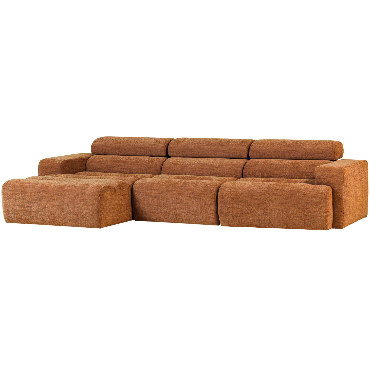 NOVI CHAISE LONGUE SOFA LINKS ORANGE MELANGE