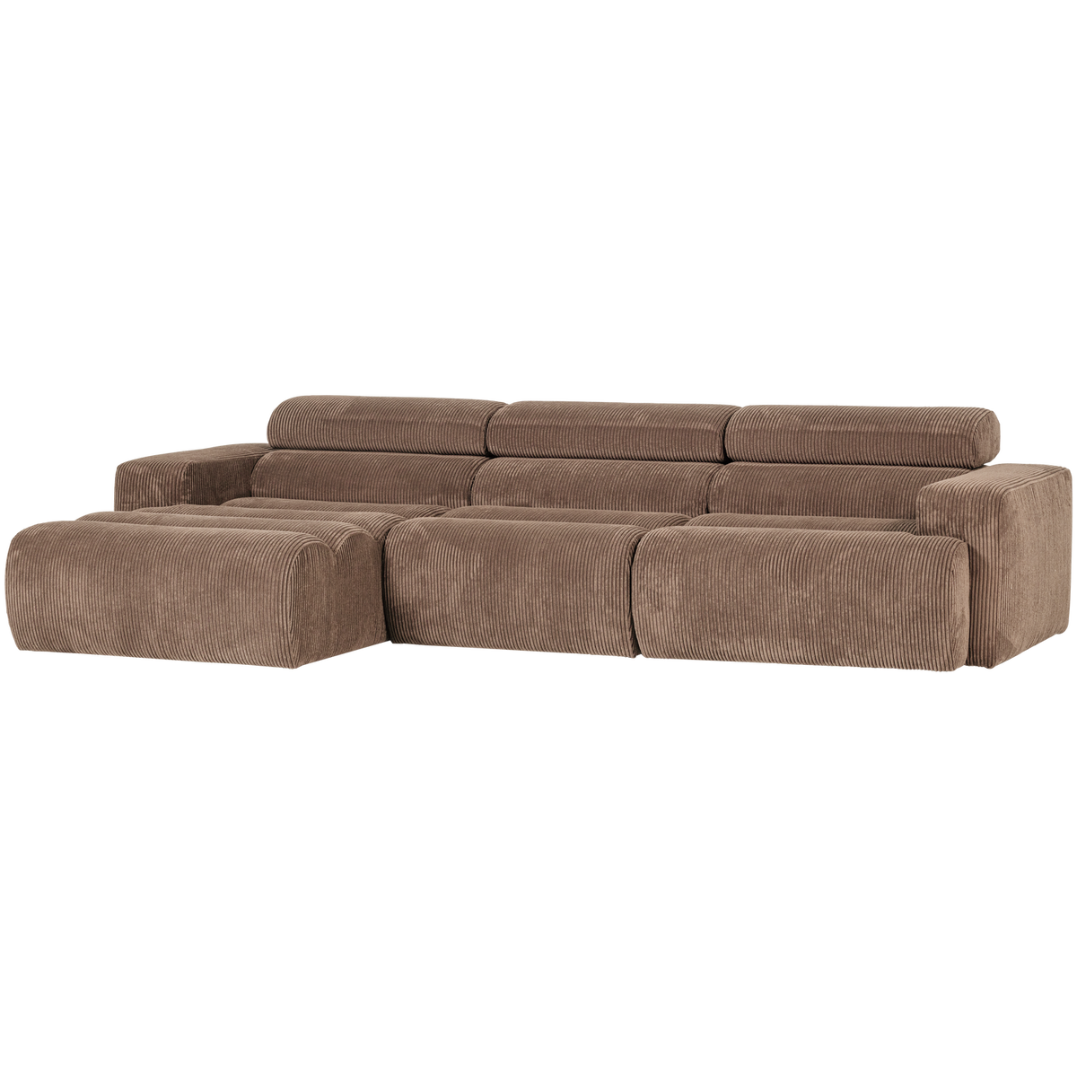 NOVI CHAISE LONGUE SOFA LINKS GERIPPTER TAUPE