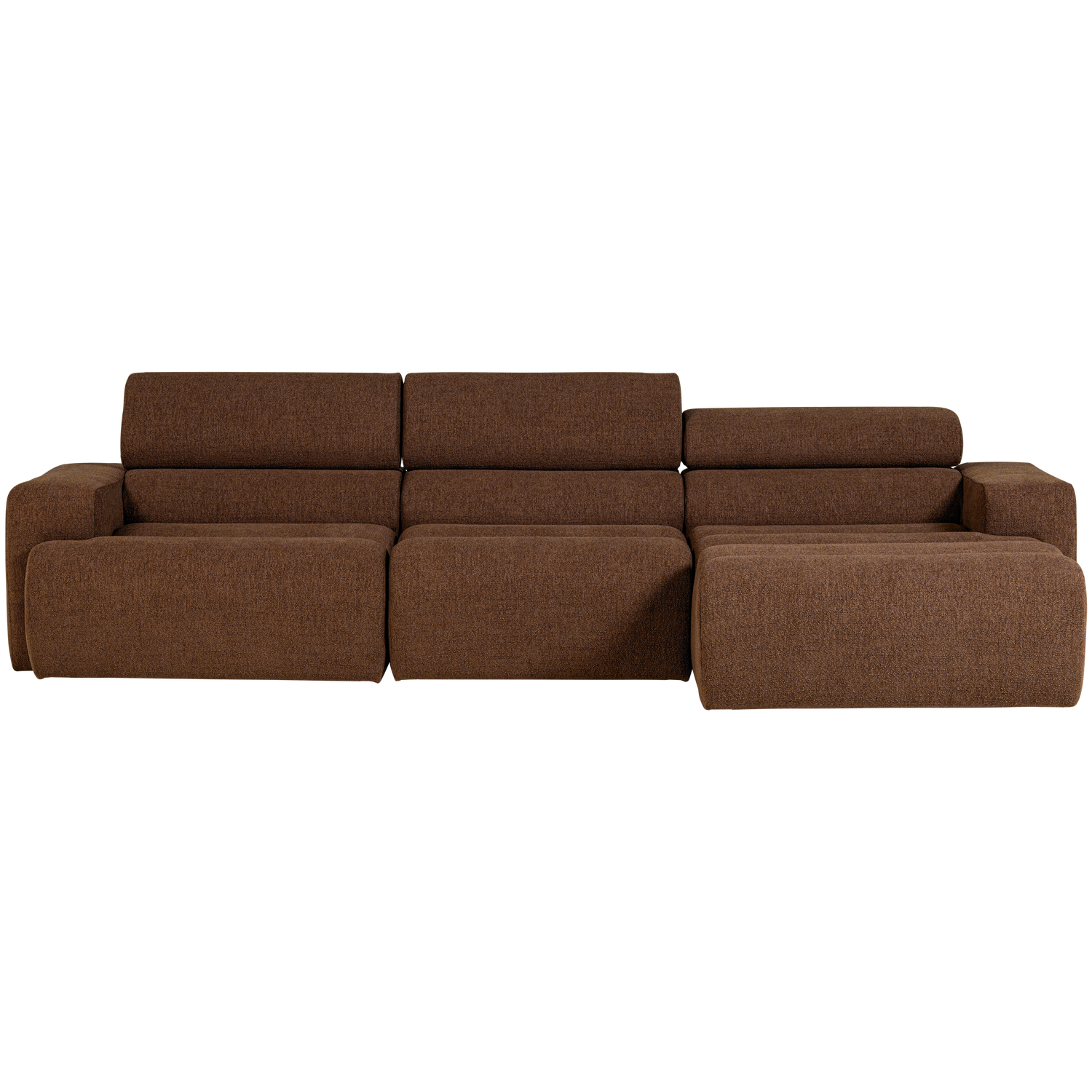NOVI CHAISE LONGUE SOFA RECHTS BOUCLE MOKKABRAUN