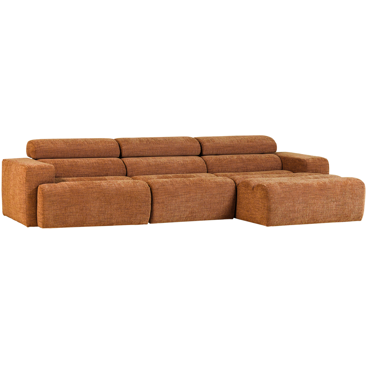 NOVI CHAISE LONGUE SOFA RECHTS ORANGE MELANGE