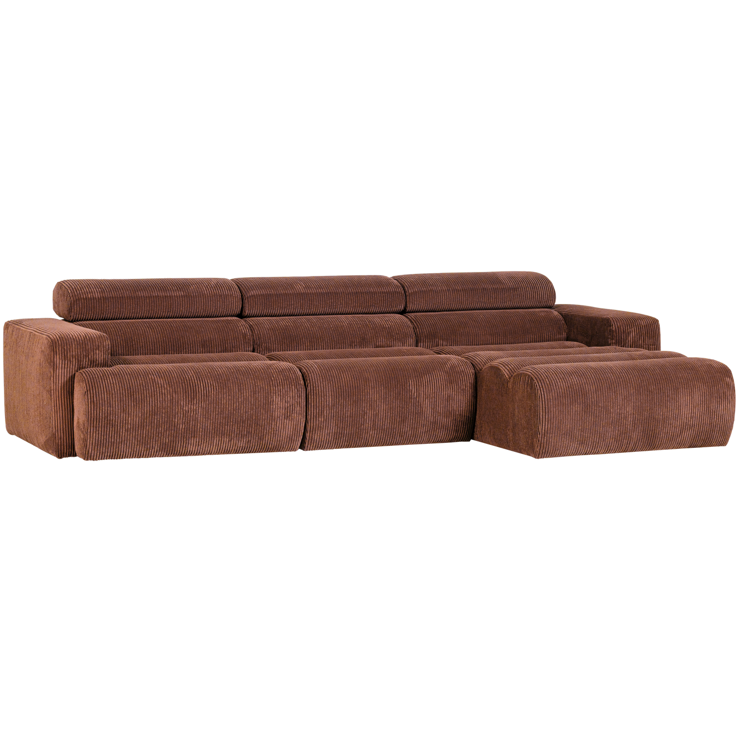 NOVI CHAISE LONGUE SOFA RECHTS GERIPPTER TERRA