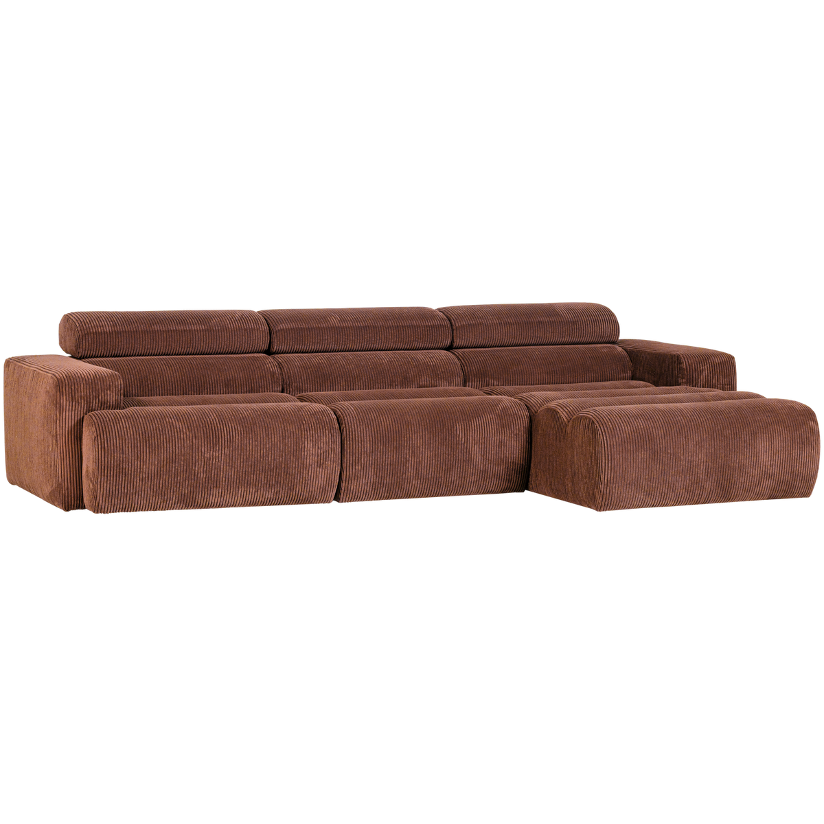 NOVI CHAISE LONGUE SOFA RECHTS GERIPPTER TERRA