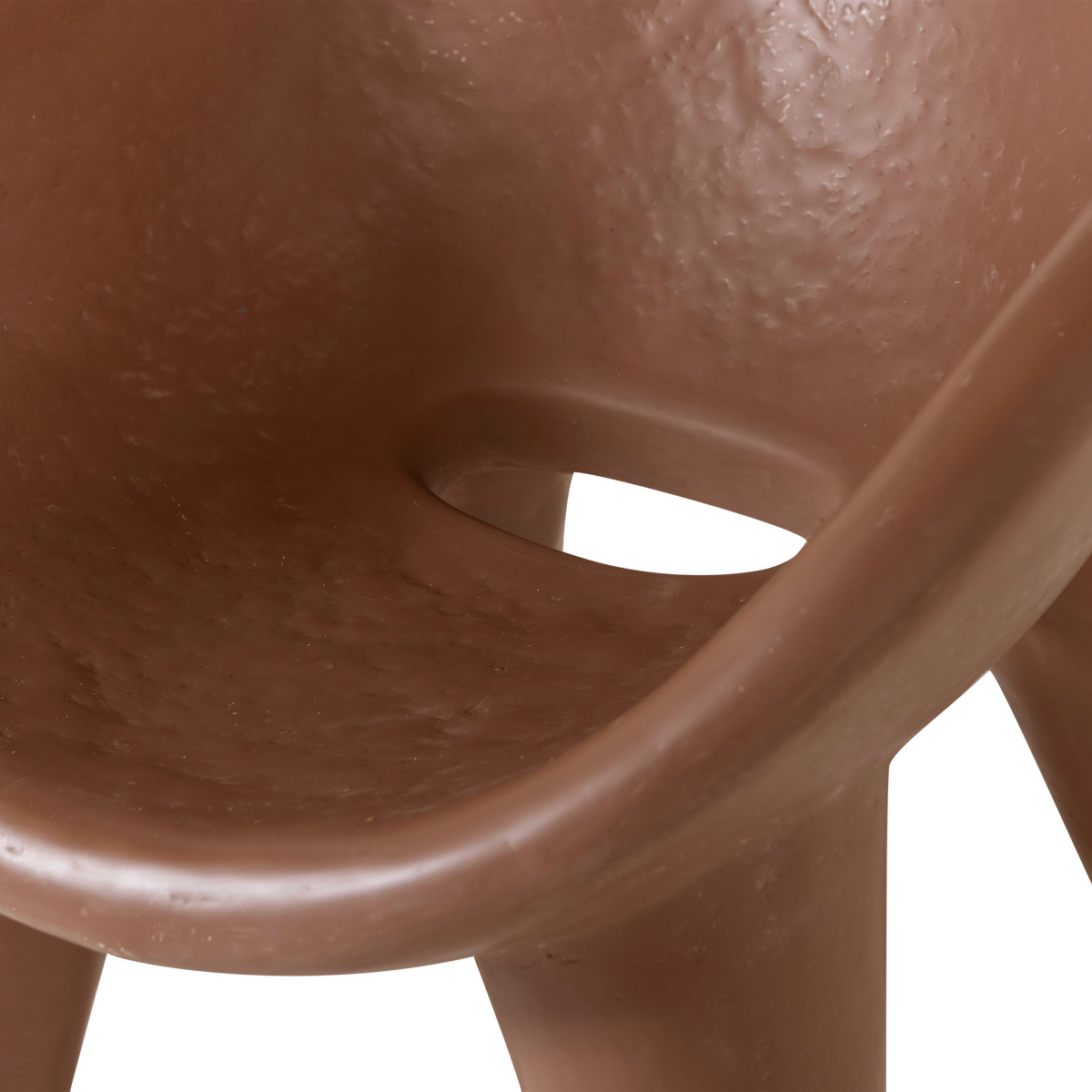 ORIO GARTEN LOUNGE SESSEL VERSTARKTES FASERPOLYMER ROT/BRAUN