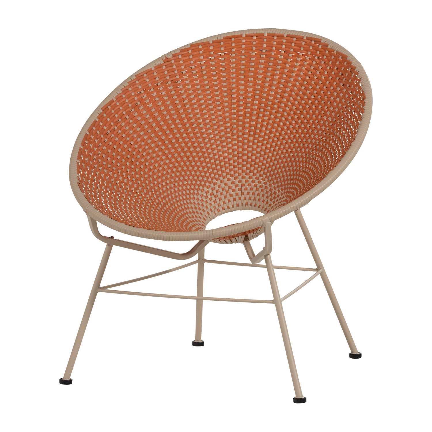 KAZOUN GARTEN LOUNGE STUHL WICKER ORANGE