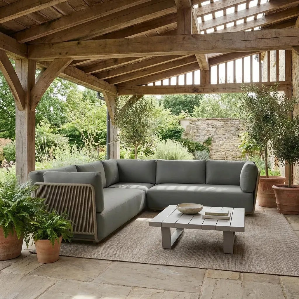 SORA GARTEN LOUNGESET METALL/SEIL BRAUN