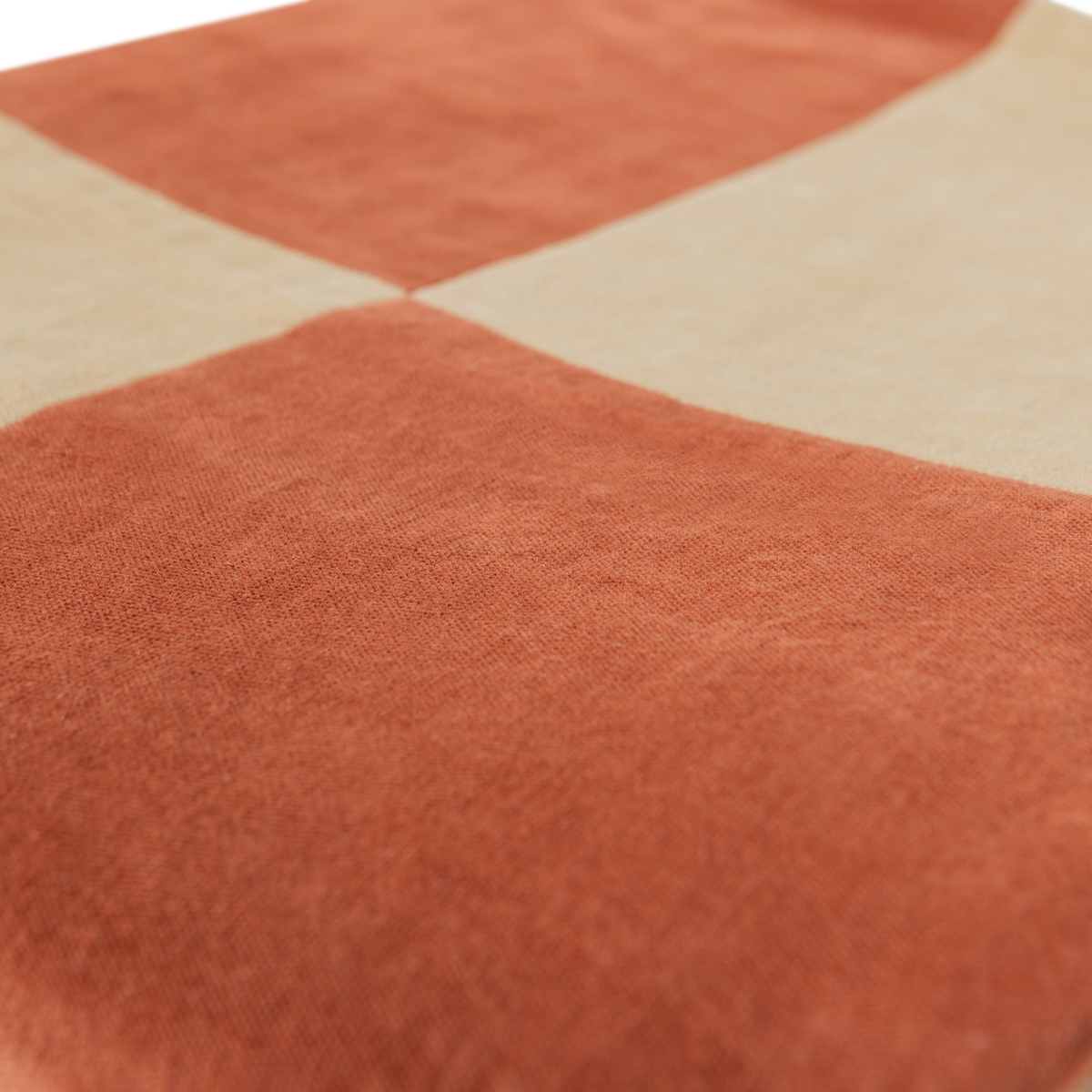 ZENA PLAID VELVET ROSTBRAUN/BEIGE