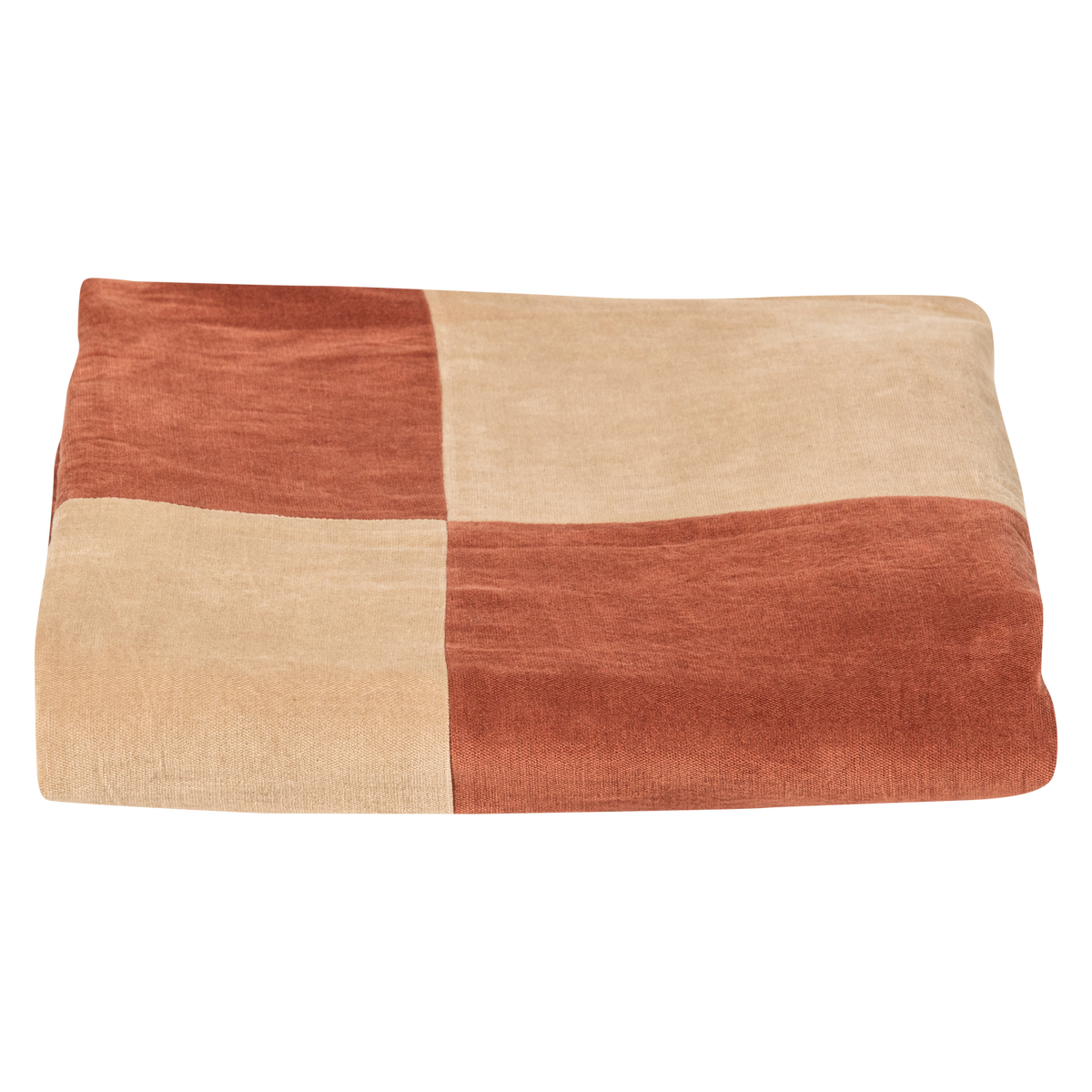 ZENA PLAID VELVET ROSTBRAUN/BEIGE