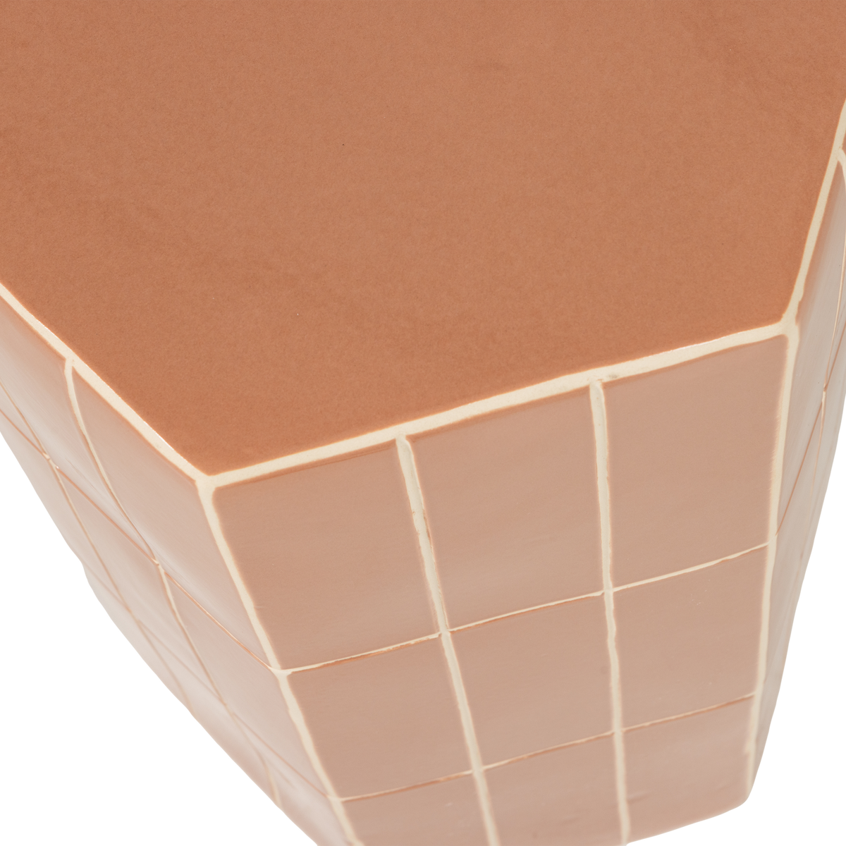 PLU DEKORATIVER BEISTELLTISCH 54X38X32 CM KERAMIK ALTROSA