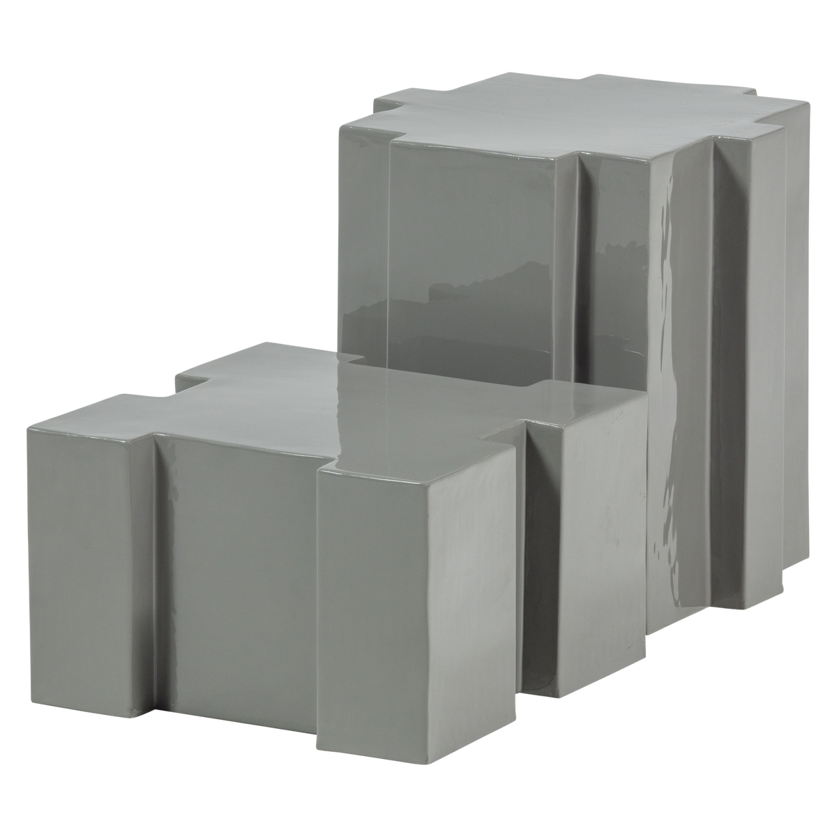JASMIR BEISTELLTISCHE METALL GRAU - SET VON 2