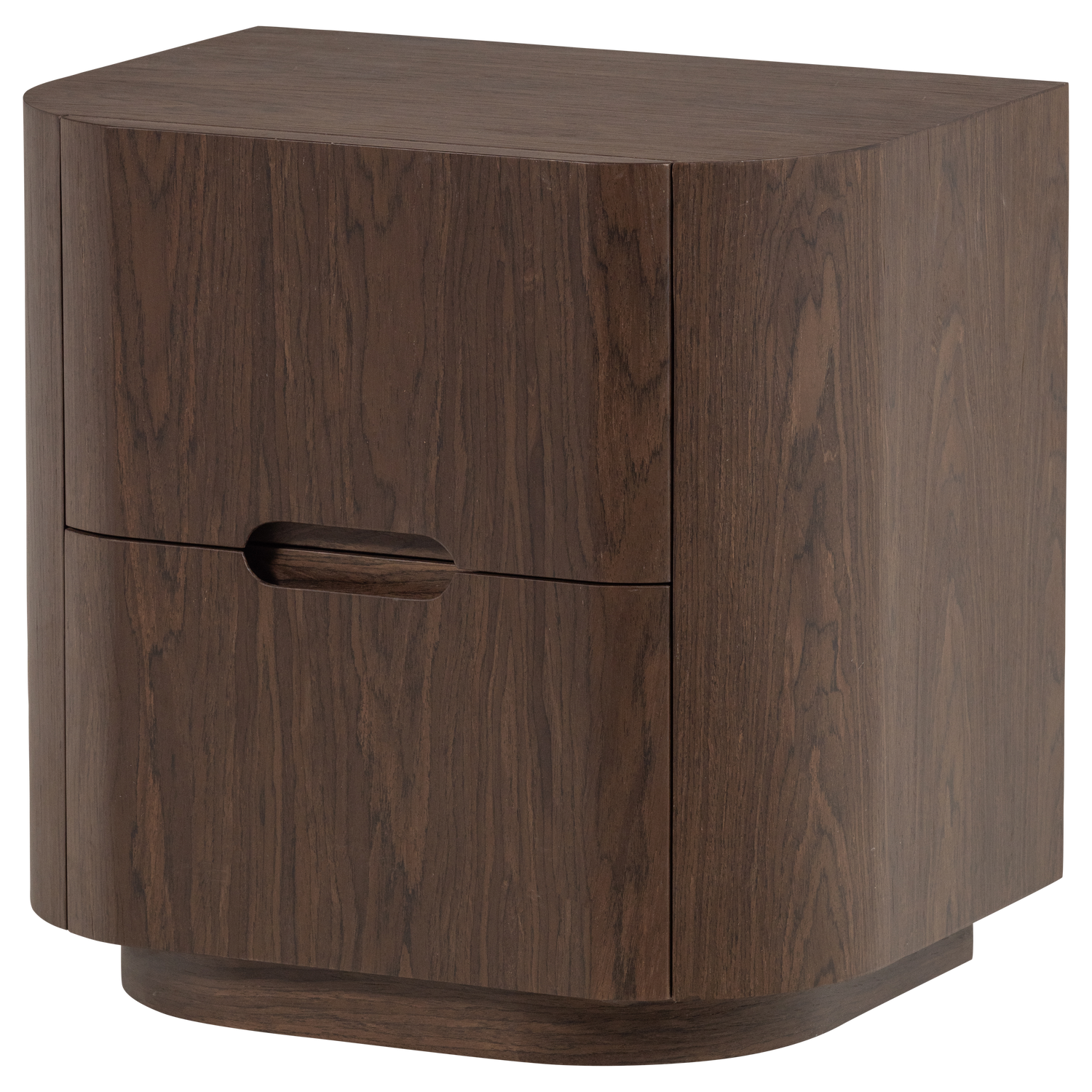 ARVI KOMMODE/NACHTTISCH 2 SCHUBLADEN HOLZ FURNIER BRAUN