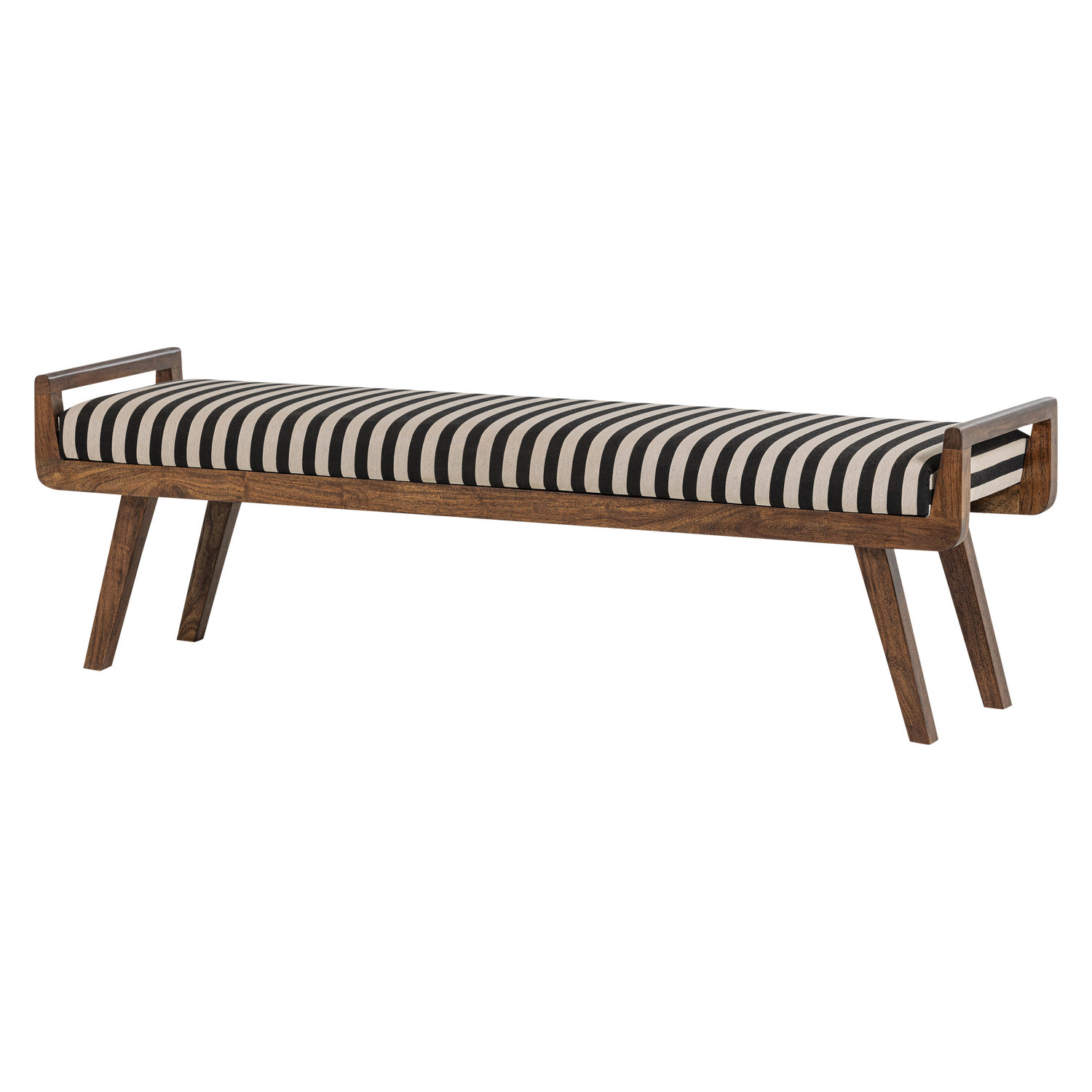 VALO BANK HOLZ BRAUN MIT STREIFEN SCHWARZ/WEISS