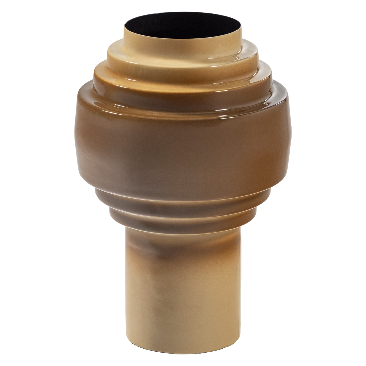ORBA VASE 36X24 CM METALL HOCHGLANZ SAND