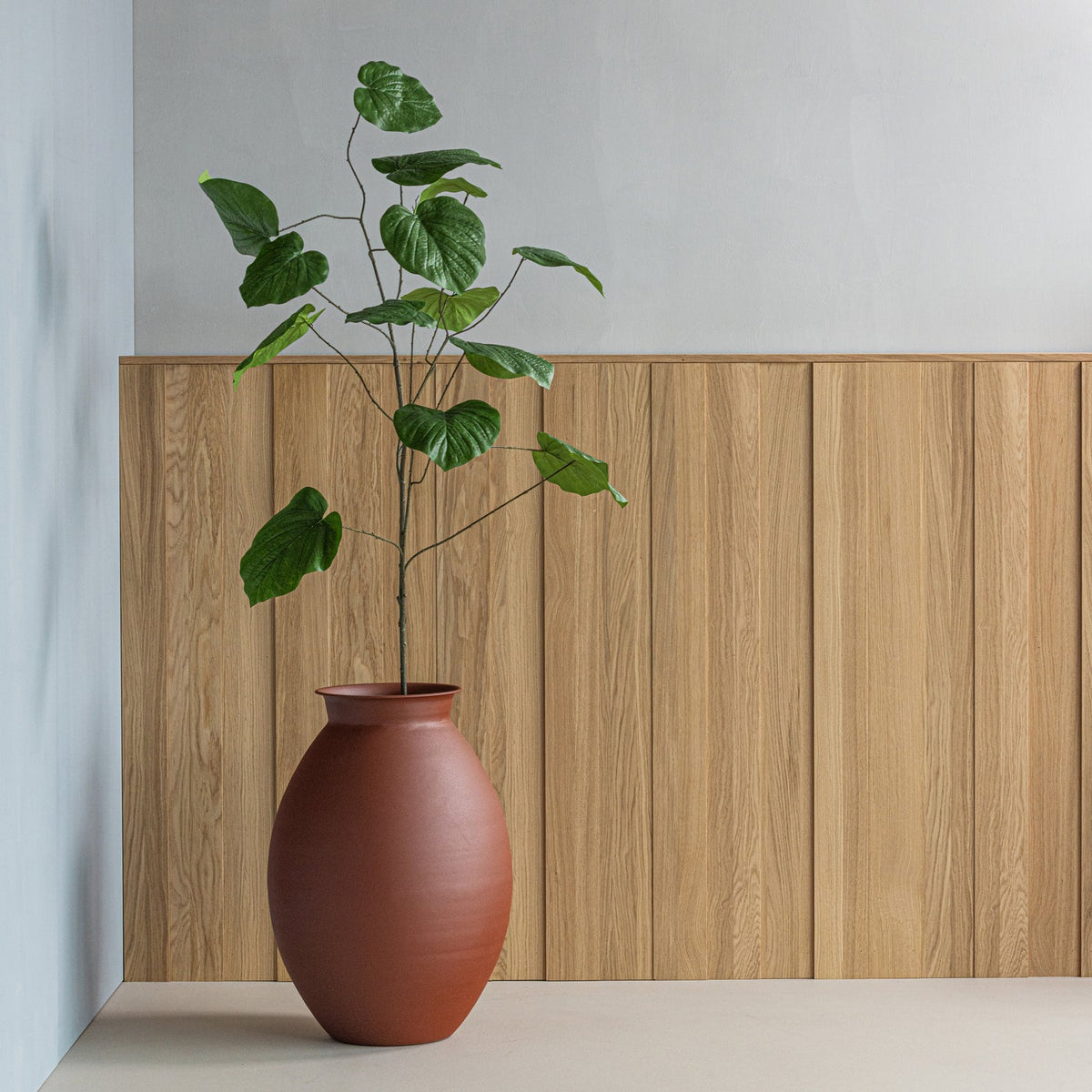 CARO VASE XXL METALL BRAUN/ROT