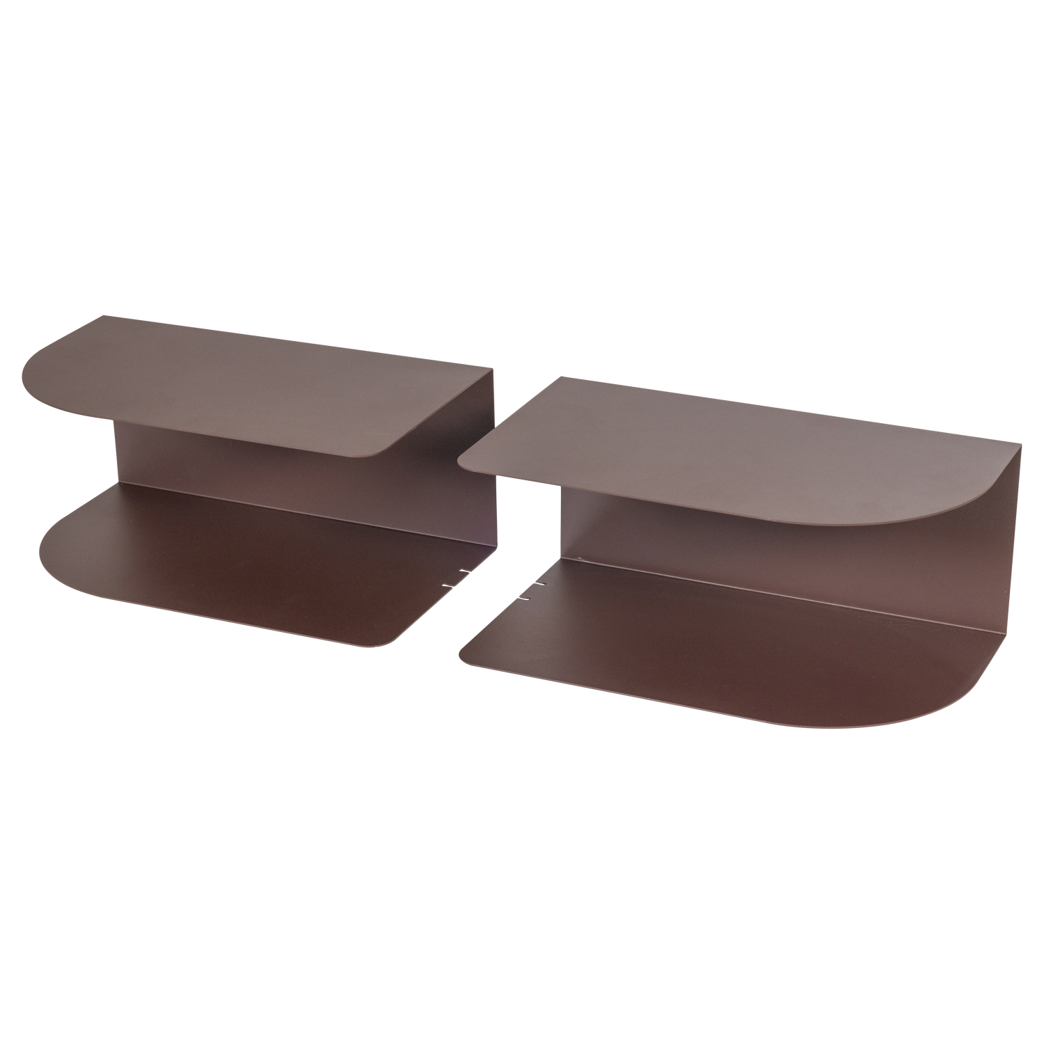 OVIA NACHTTISCH LINKS/RECHTS METALL LILA/BRAUN - SET DE 2