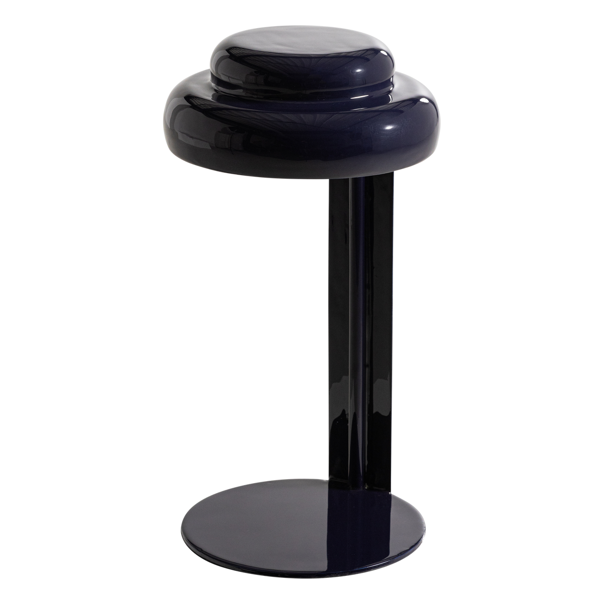 RASSY TISCHLAMPE METALL HOCHGLANZ DUNKELBLAU
