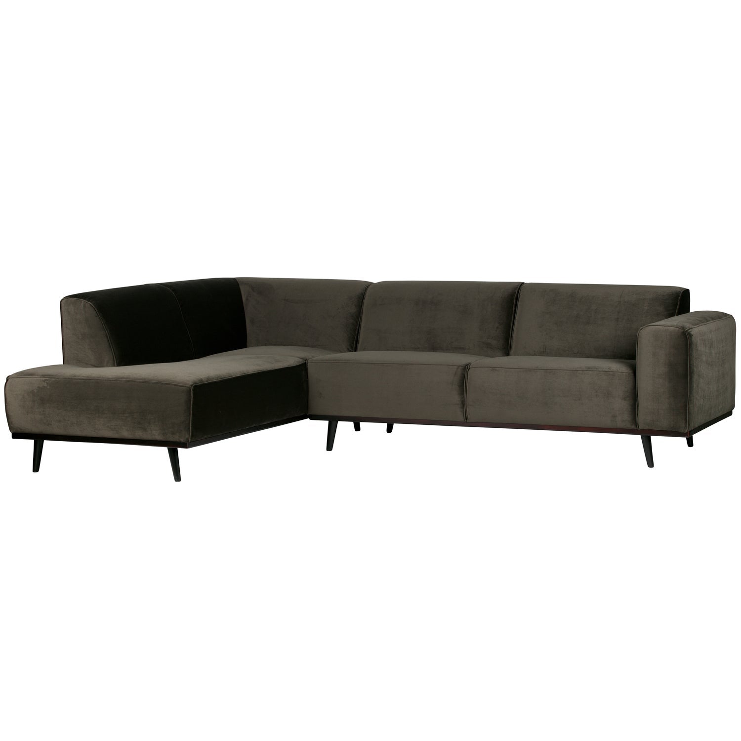 STATEMENT ECKCOUCH LINKEN VELVET WARMEN GRUN