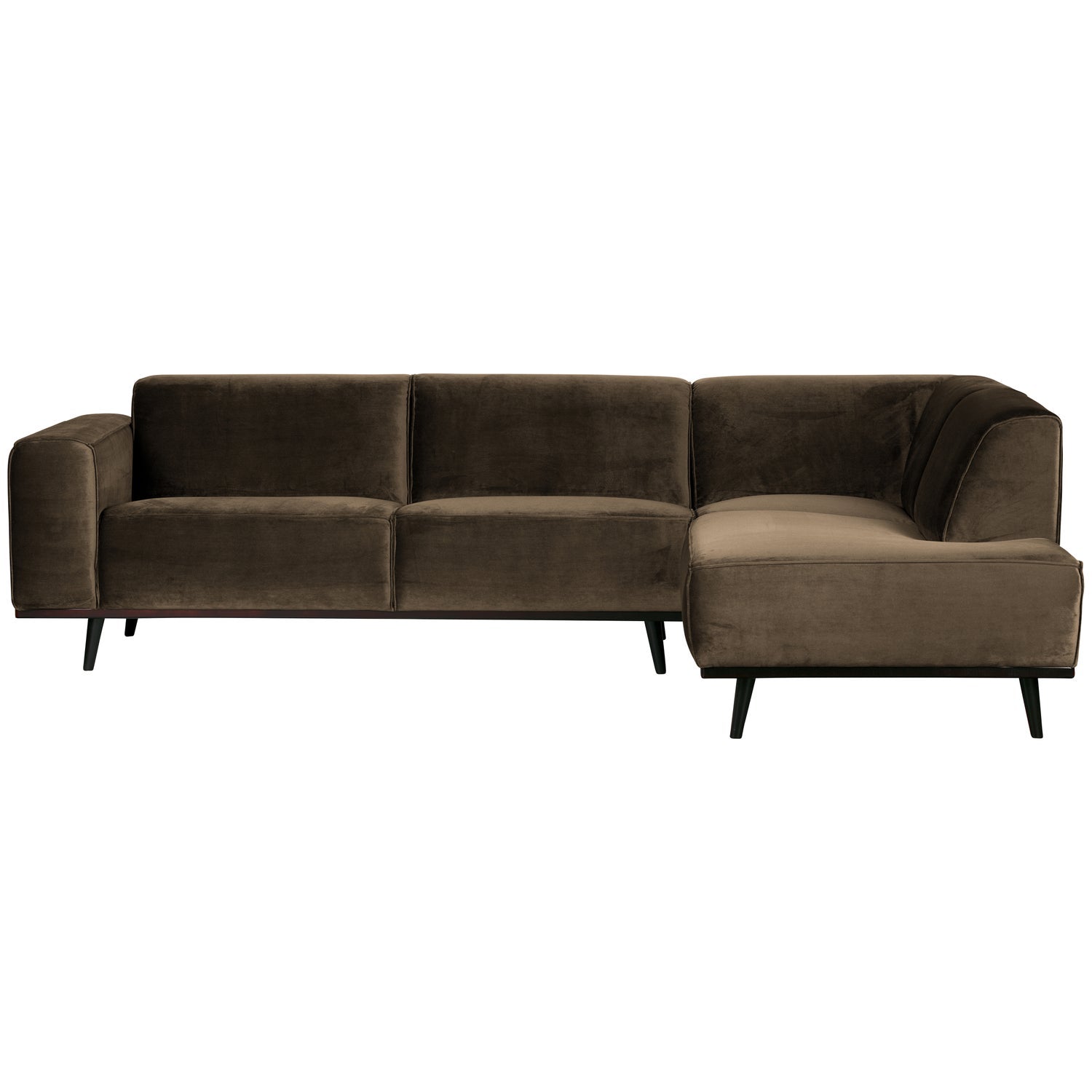 STATEMENT ECKCOUCH RECHTS VELVET TAUPE