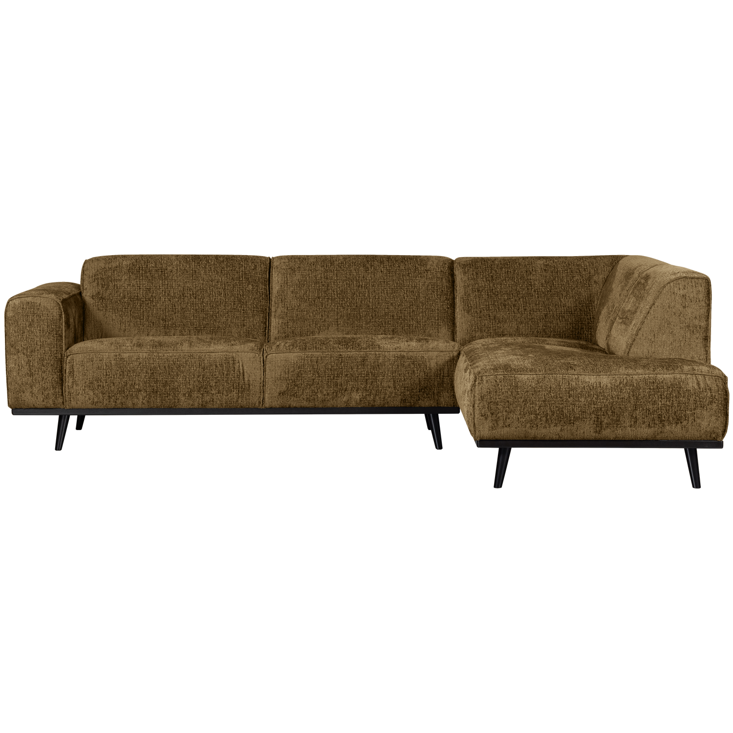STATEMENT ECKCOUCH RECHTS STRUCTURE VELVET BRASS