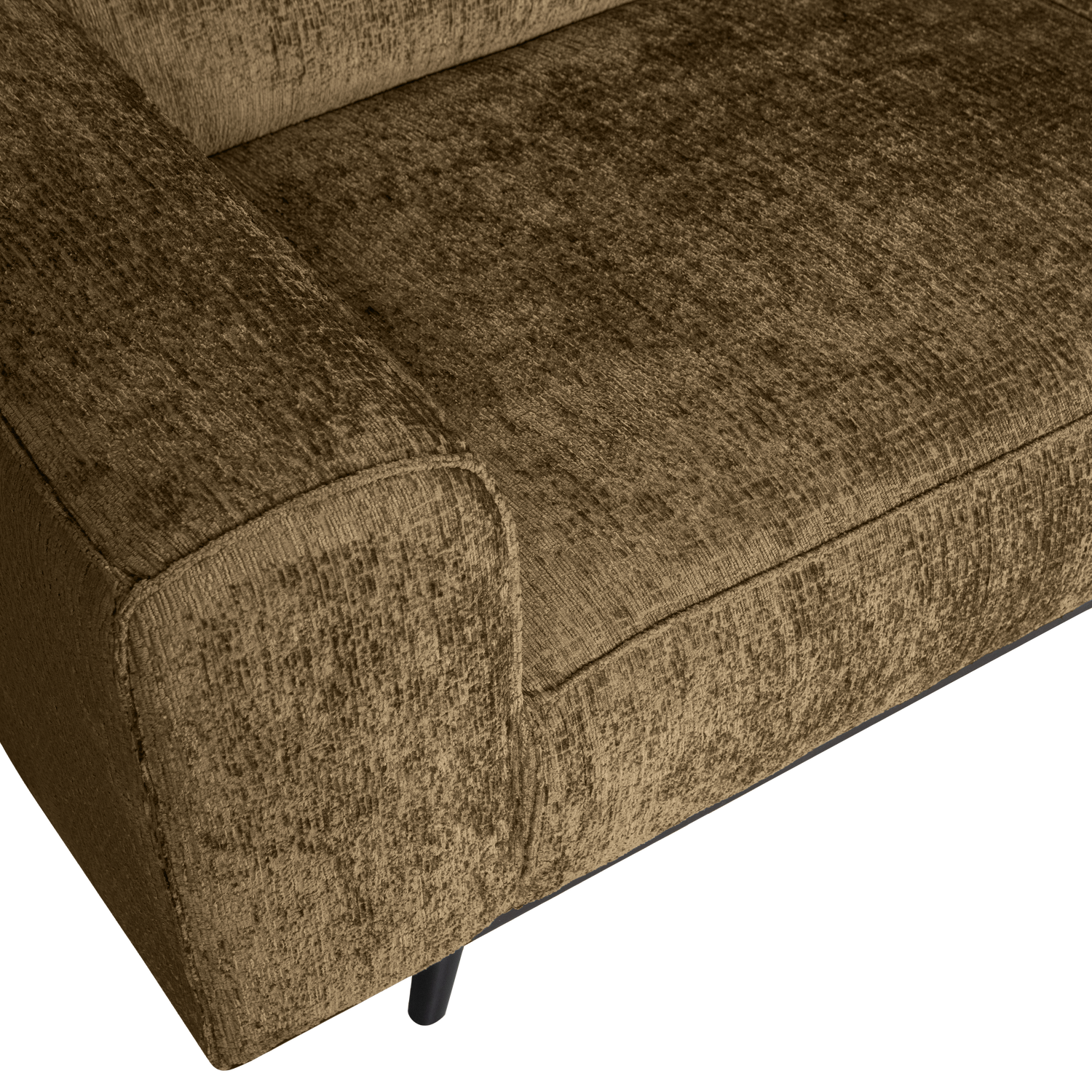 STATEMENT ECKCOUCH RECHTS STRUCTURE VELVET BRASS