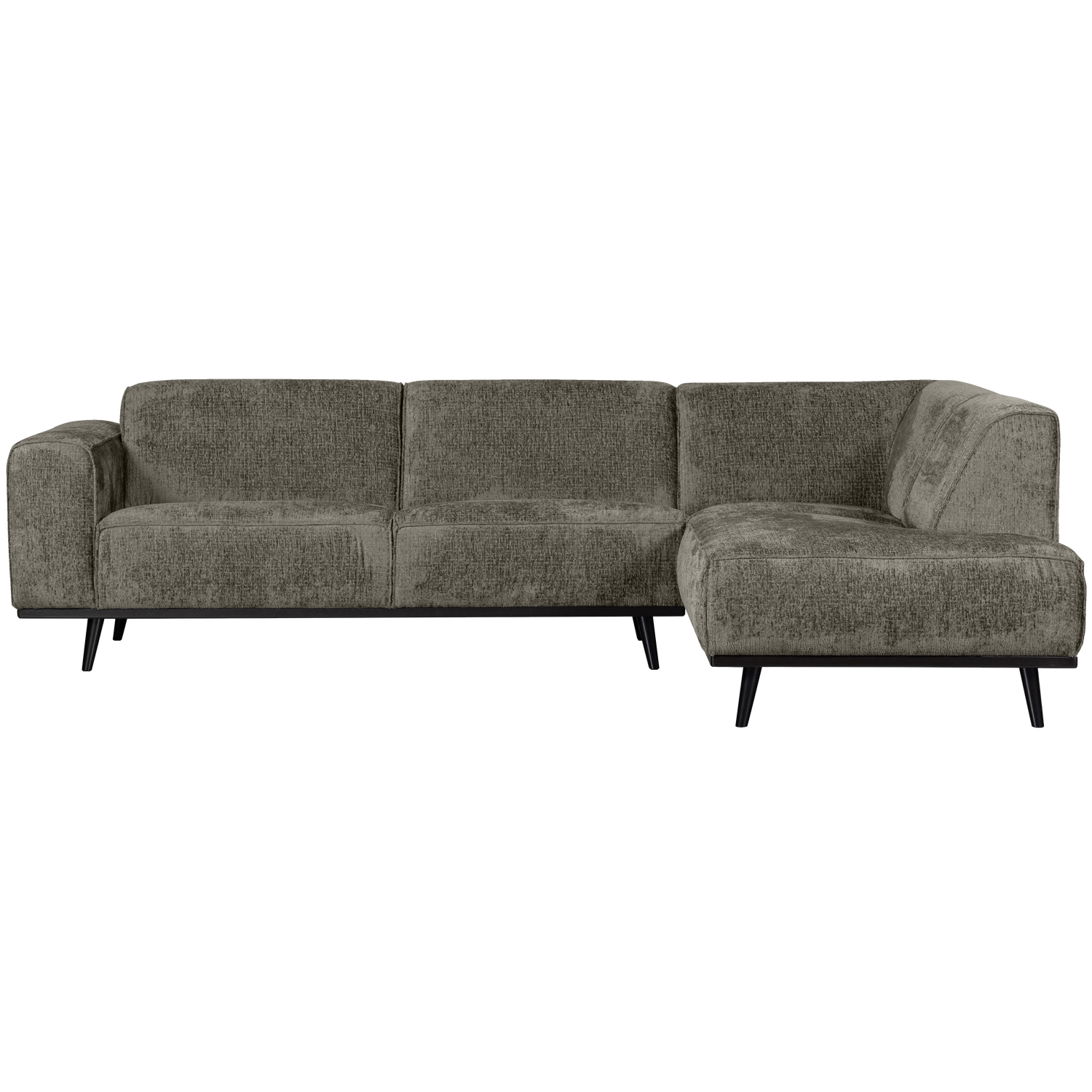 STATEMENT ECKCOUCH RECHTS STRUCTURE VELVET FROST
