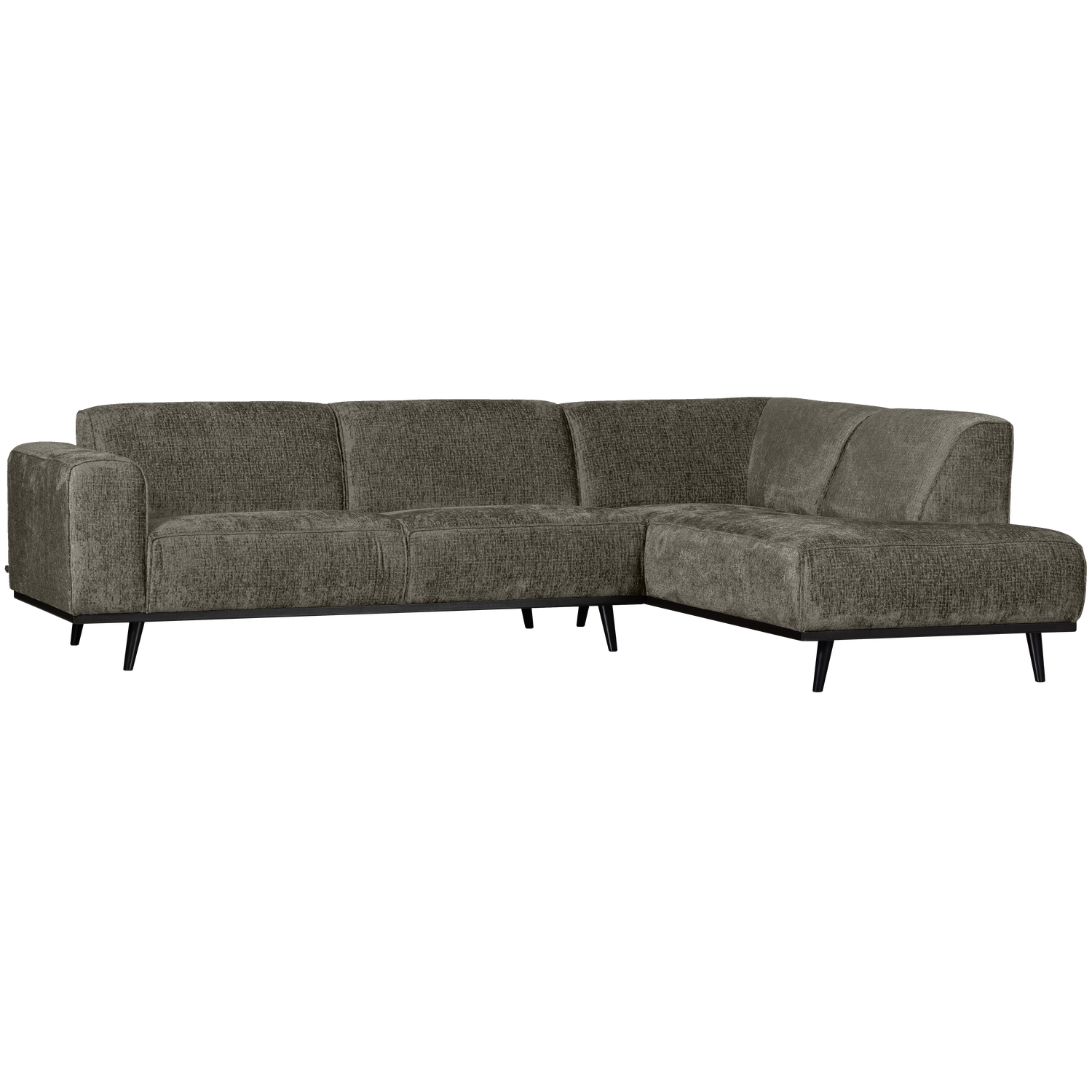 STATEMENT ECKCOUCH RECHTS STRUCTURE VELVET FROST