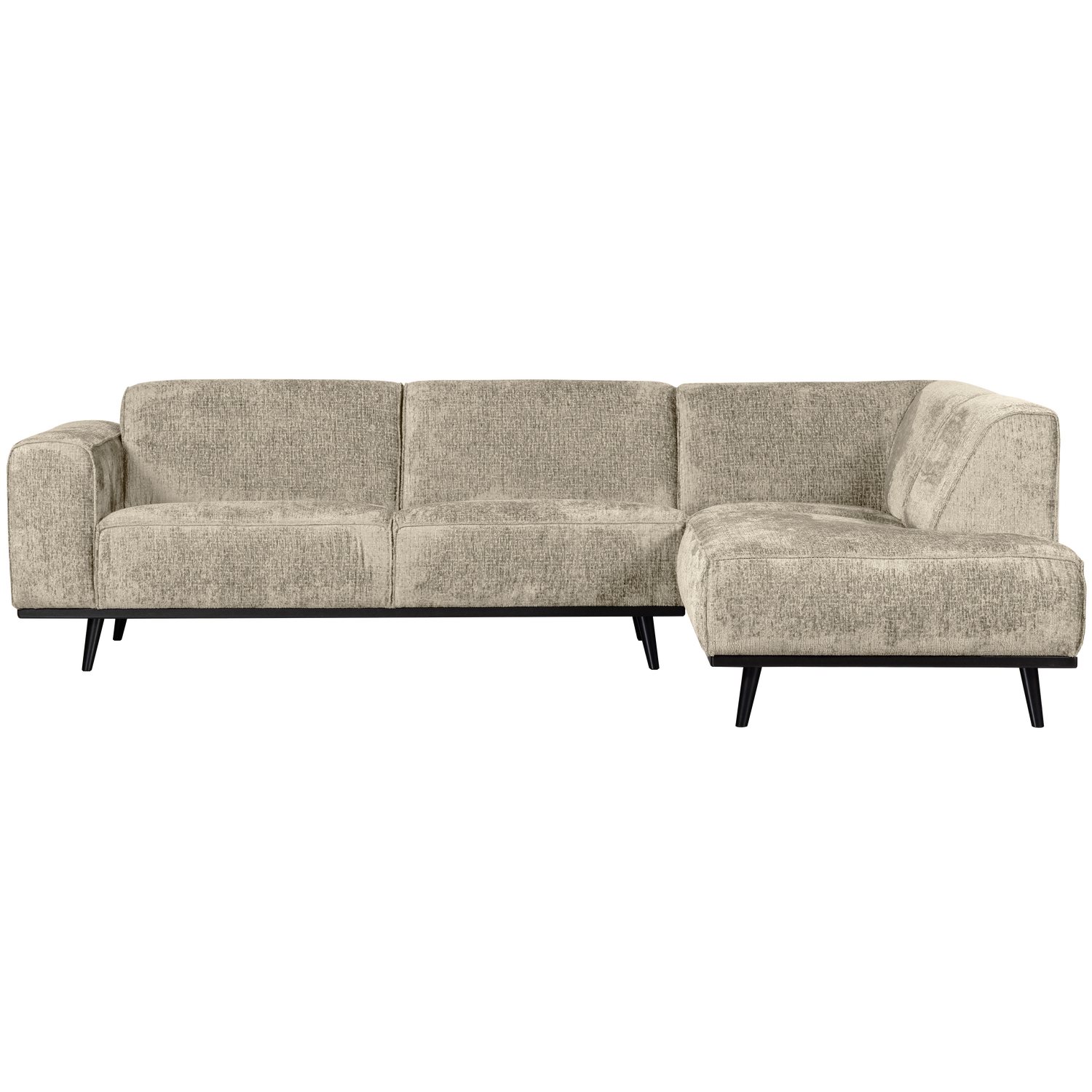 STATEMENT ECKCOUCH RECHTS STRUCTURE VELVET WHEATFIELD