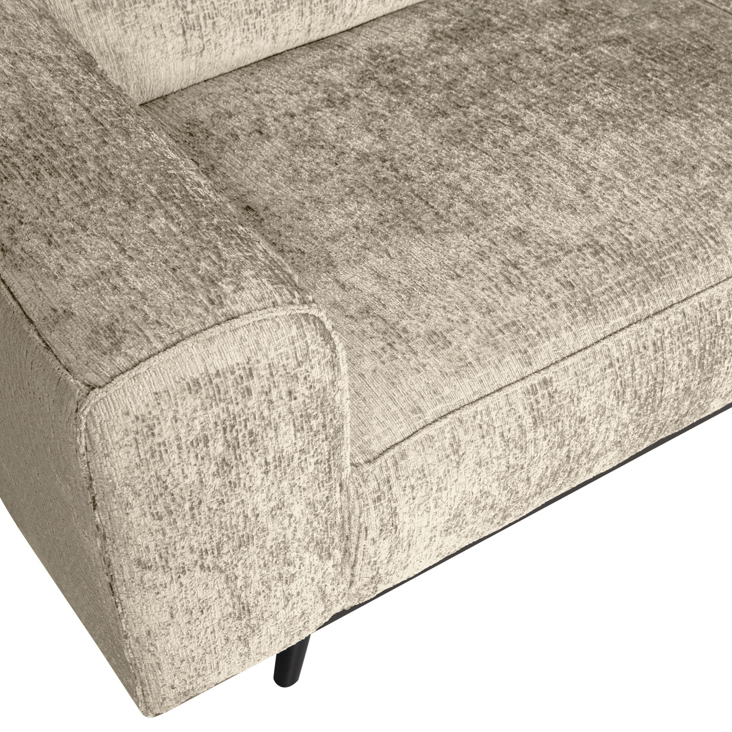 STATEMENT ECKCOUCH RECHTS STRUCTURE VELVET WHEATFIELD