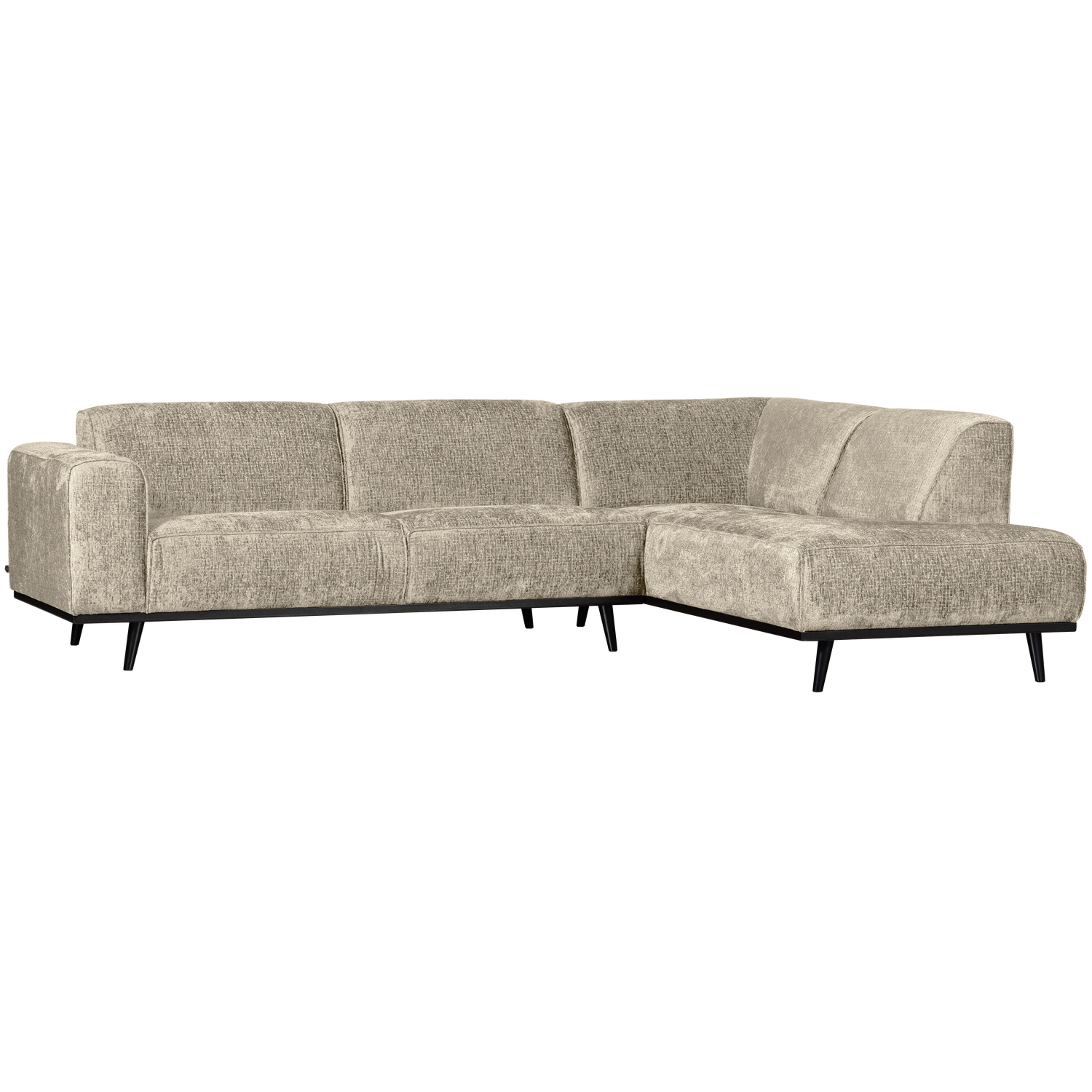 STATEMENT ECKCOUCH RECHTS STRUCTURE VELVET WHEATFIELD