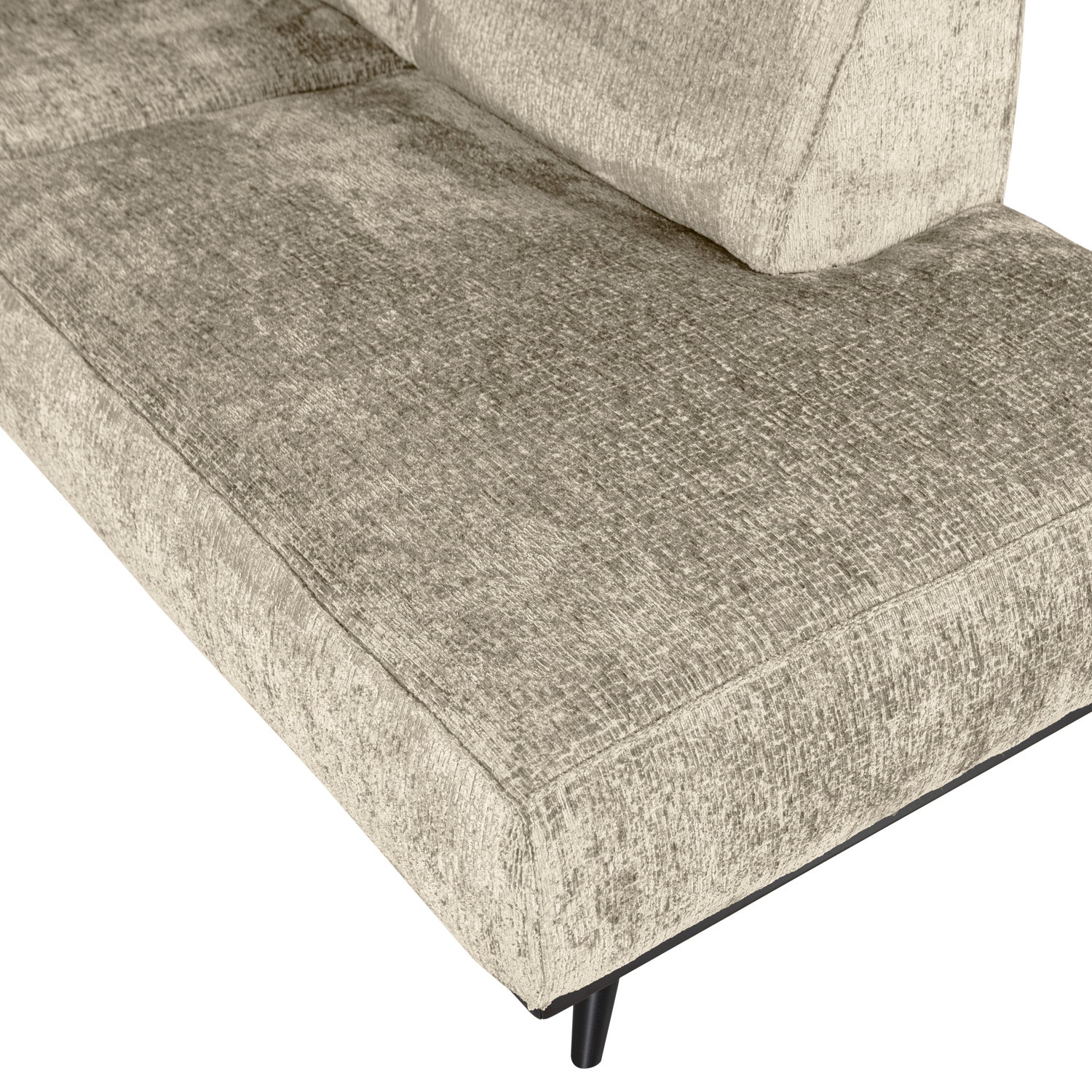 STATEMENT ECKCOUCH RECHTS STRUCTURE VELVET WHEATFIELD
