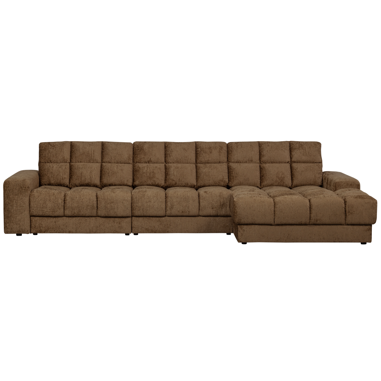 SECOND DATE CHAISE LONGUE RECHTS STRUKTUR SAMT BRASS