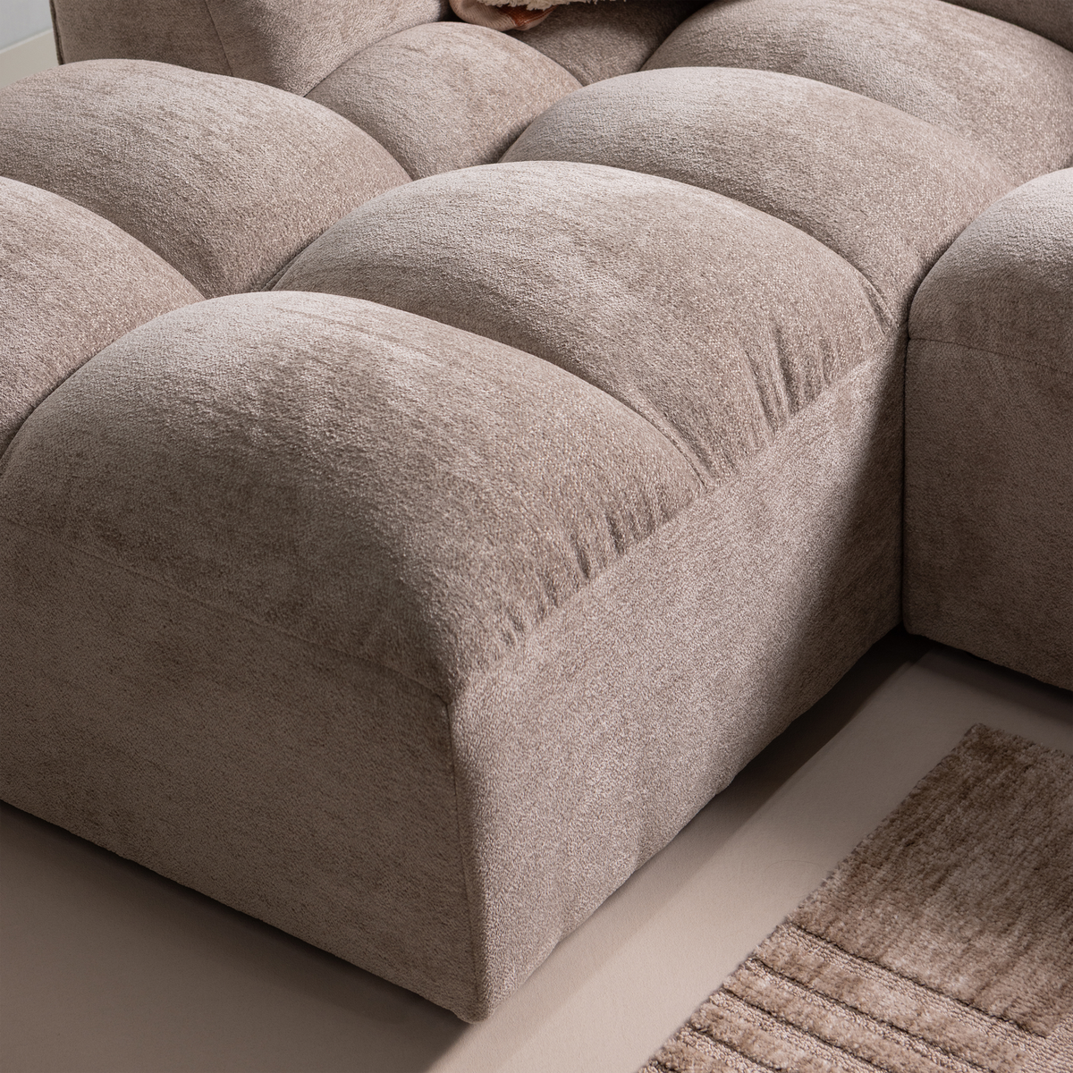 LOVI TEPPICH POLYESTER/BAUMWOLLE TAUPE 170x240CM