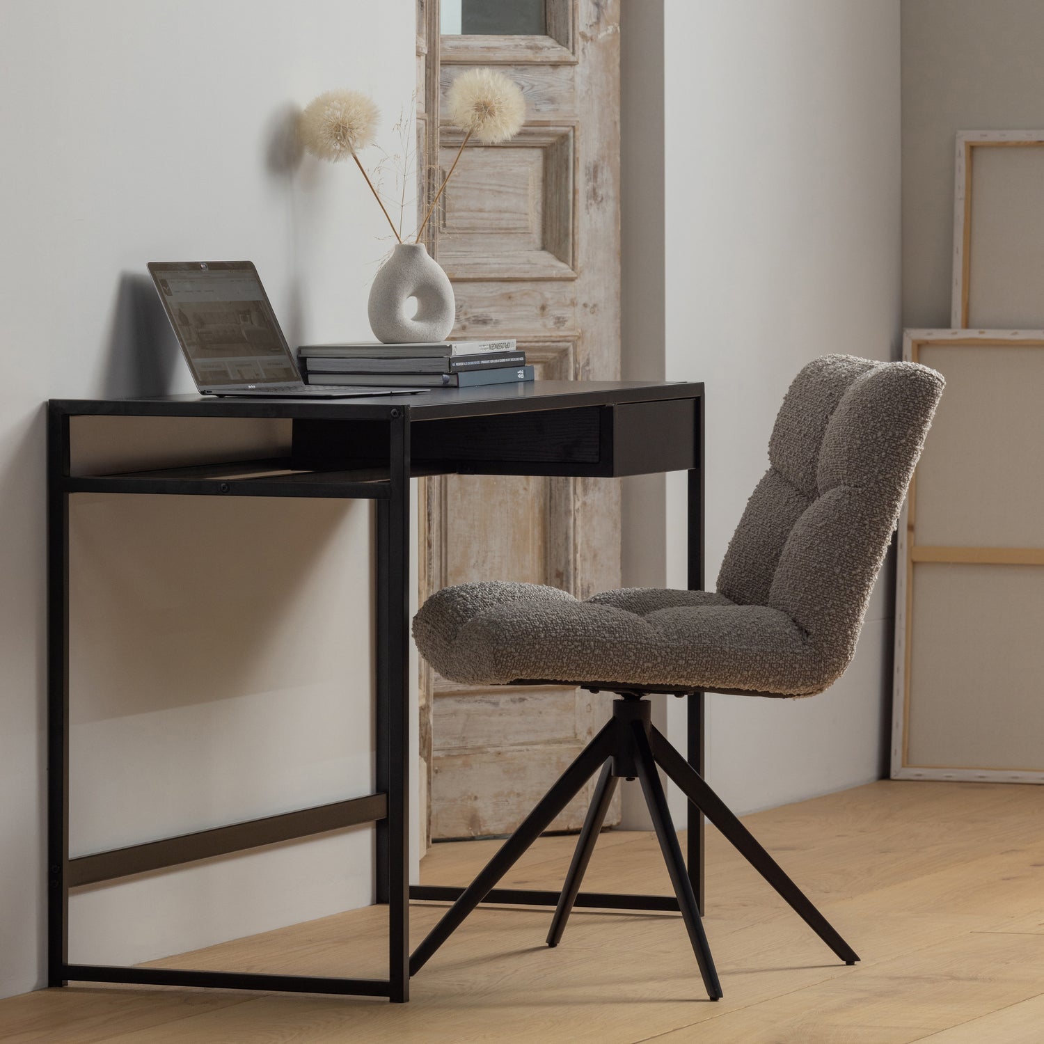 VINNY DREHSTUHL BOUCLE SAND