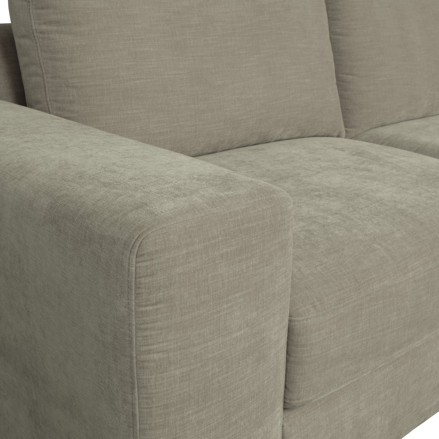 FAMILY 1-SEAT ELEMENT ARM LINKEN GEWEBTER STOF WARMGRAU