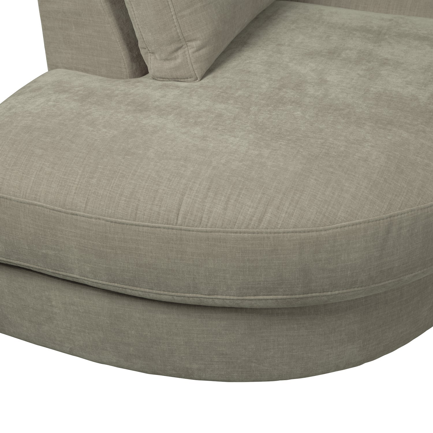 FAMILY 1-SEAT ELEMENT RUNDE ECKELINKS GEWEBTERSTOF WARM GREY