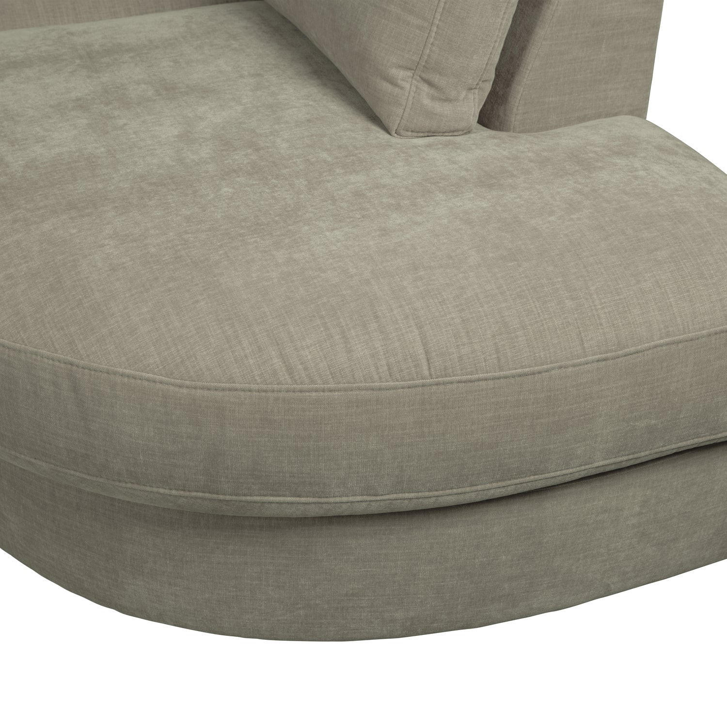 FAMILY 1-SEAT ELEMENT RUNDE ECKERECHTS GEWEBTERSTOF WARMGRAU