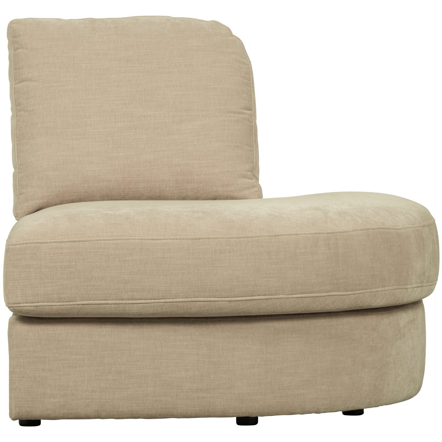 FAMILY 1-SEAT ELEMENT RUNDE ECKE RECHTS GEWEBTER STOF SAND