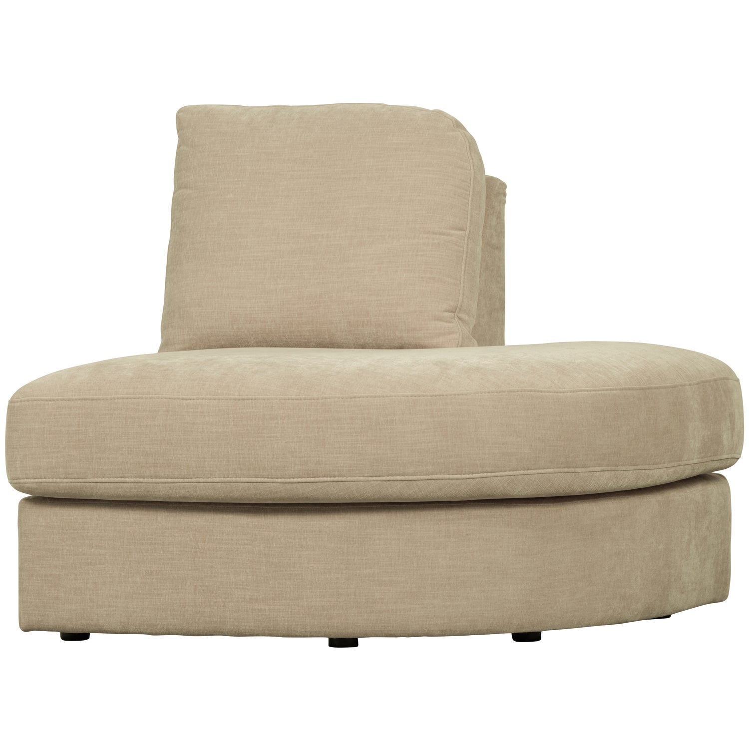 FAMILY 1-SEAT ELEMENT RUNDE ECKE RECHTS GEWEBTER STOF SAND