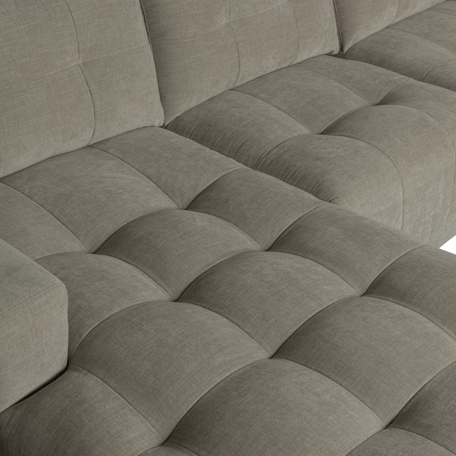 BAR CHAISE LONGUE GEWEBTER STOF LINKS WARMGRAU
