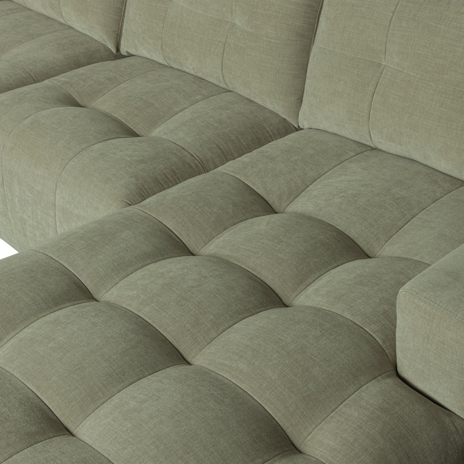 BAR CHAISE LONGUE GEWEBTER STOF RECHTS GRUN