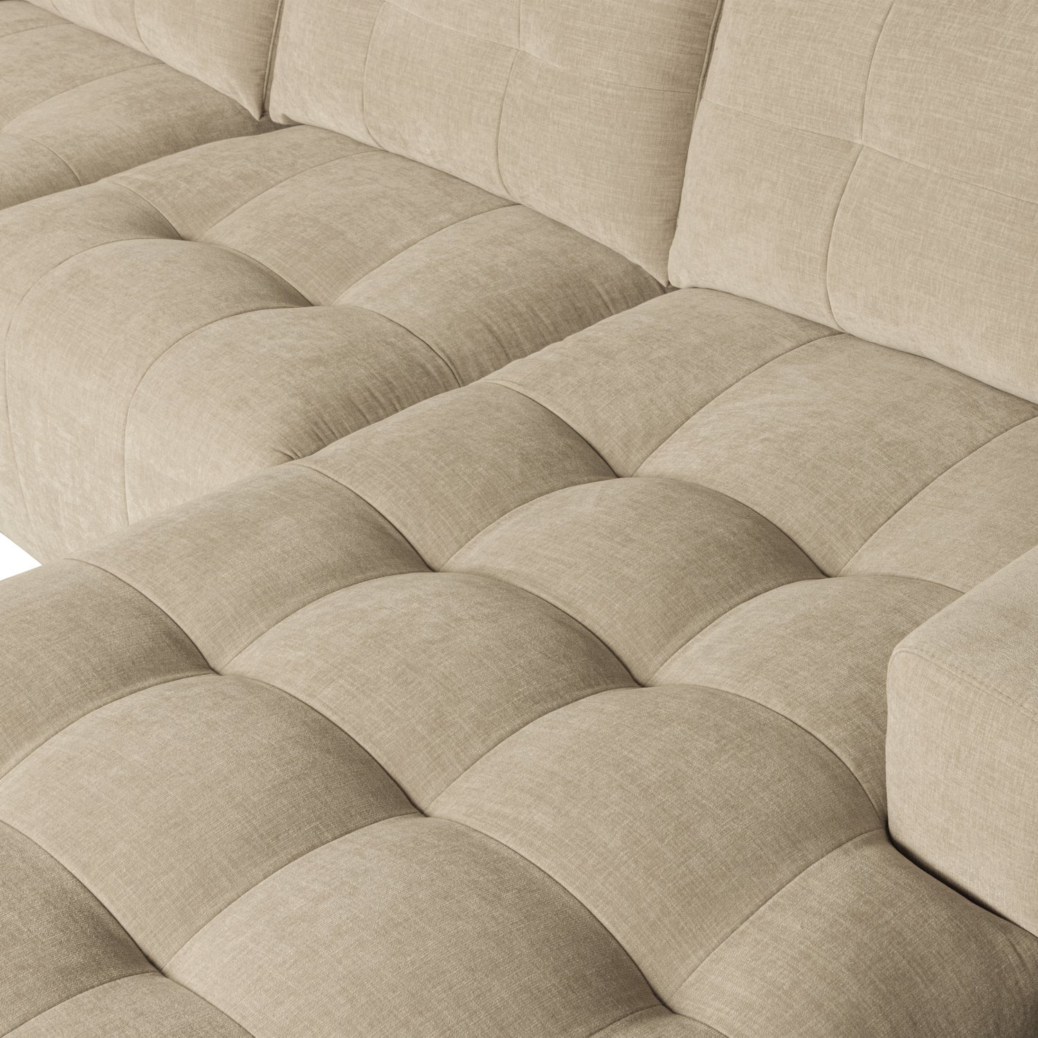 BAR CHAISE LONGUE GEWEBTER STOF RECHTS SAND