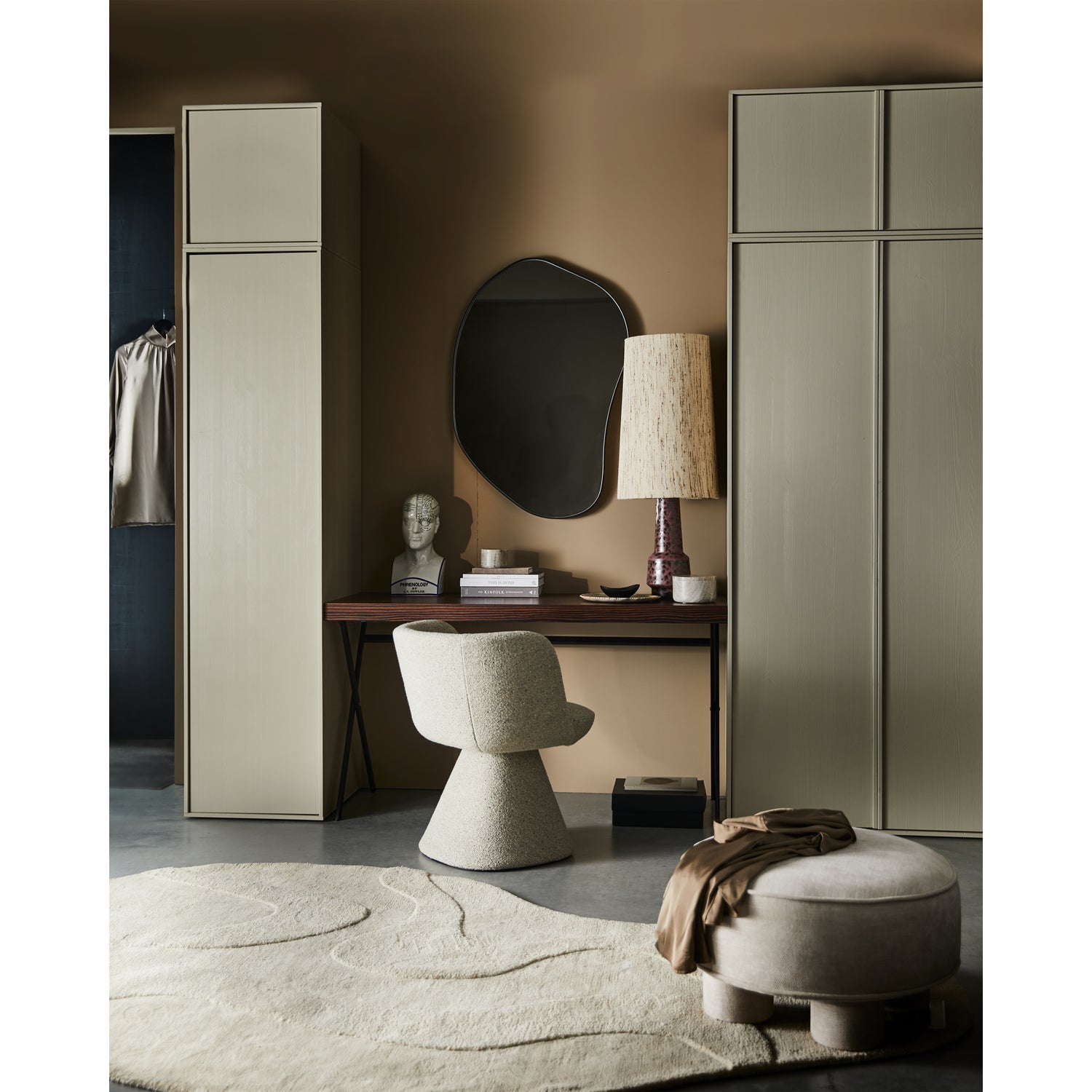 ROMEE ORGANISCH SPIEGEL METALL SCHWARZ 100x70CM