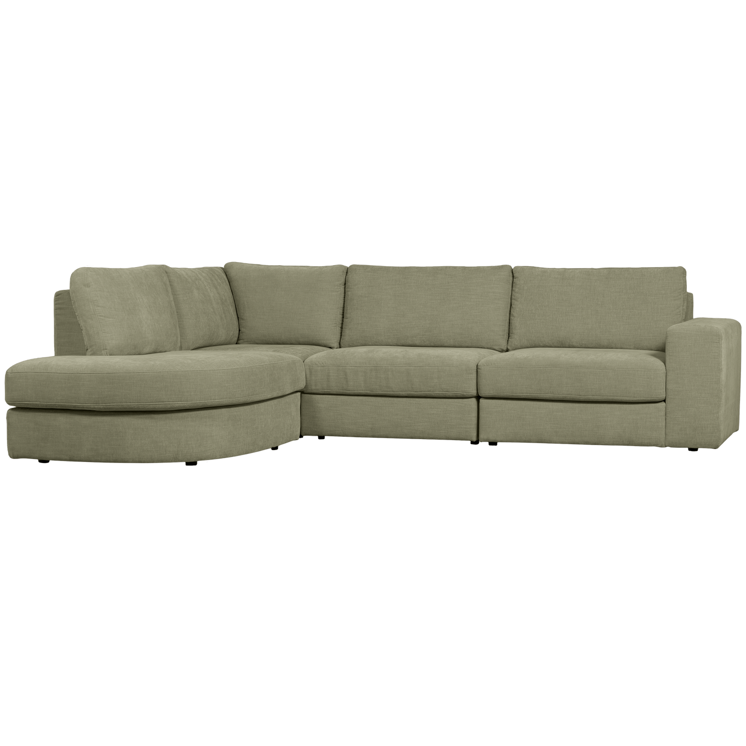 FAMILY ECKSOFA RUNDUNG LINKS GRUN