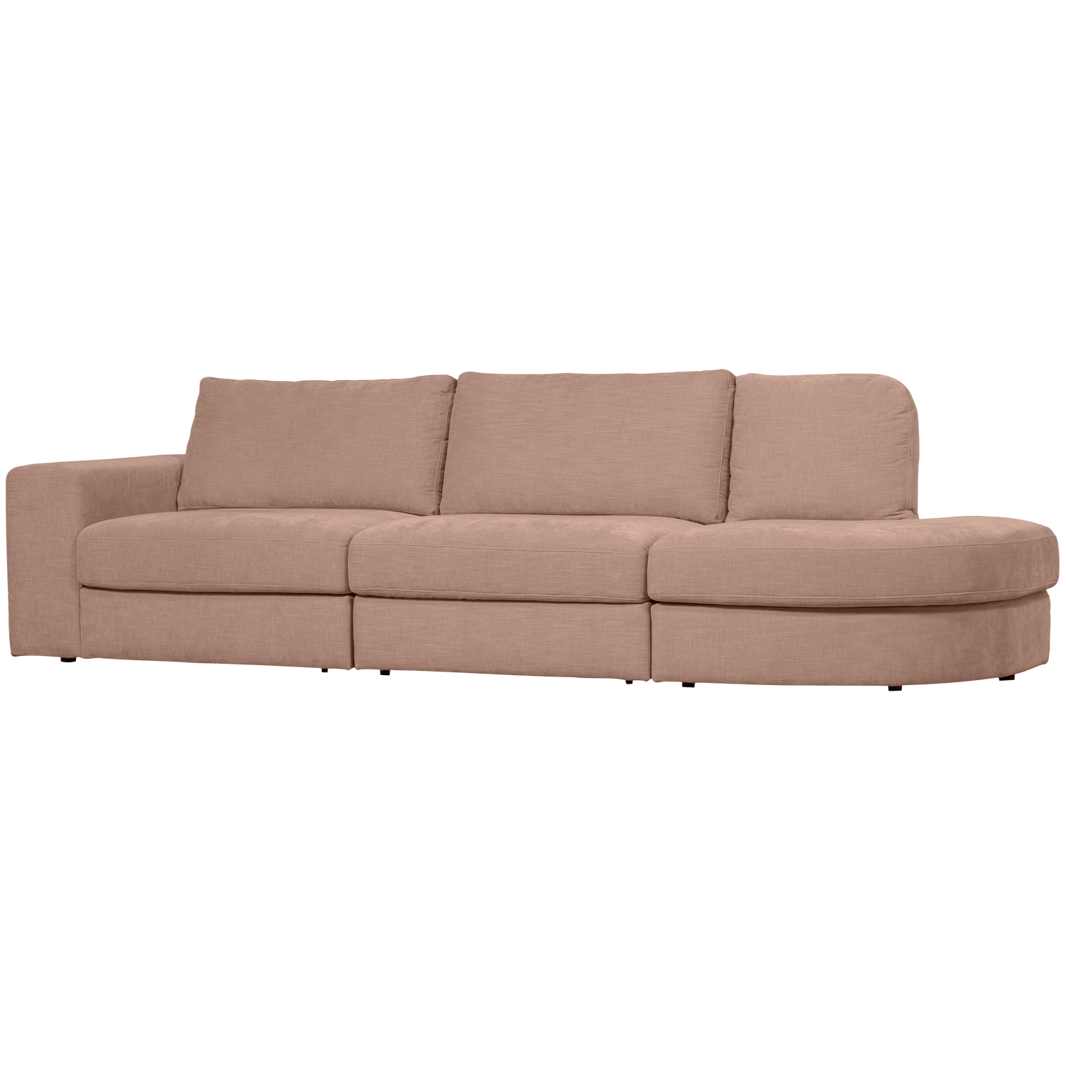 FAMILY 2,5-SITZER SOFA RUNDUNG RECHTS ROSA