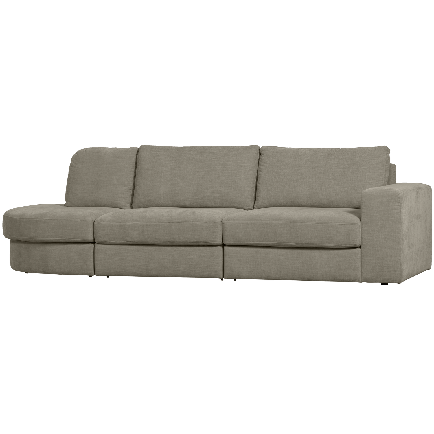 FAMILY 2,5-SITZER SOFA RUNDUNG LINKS WARM GRAU