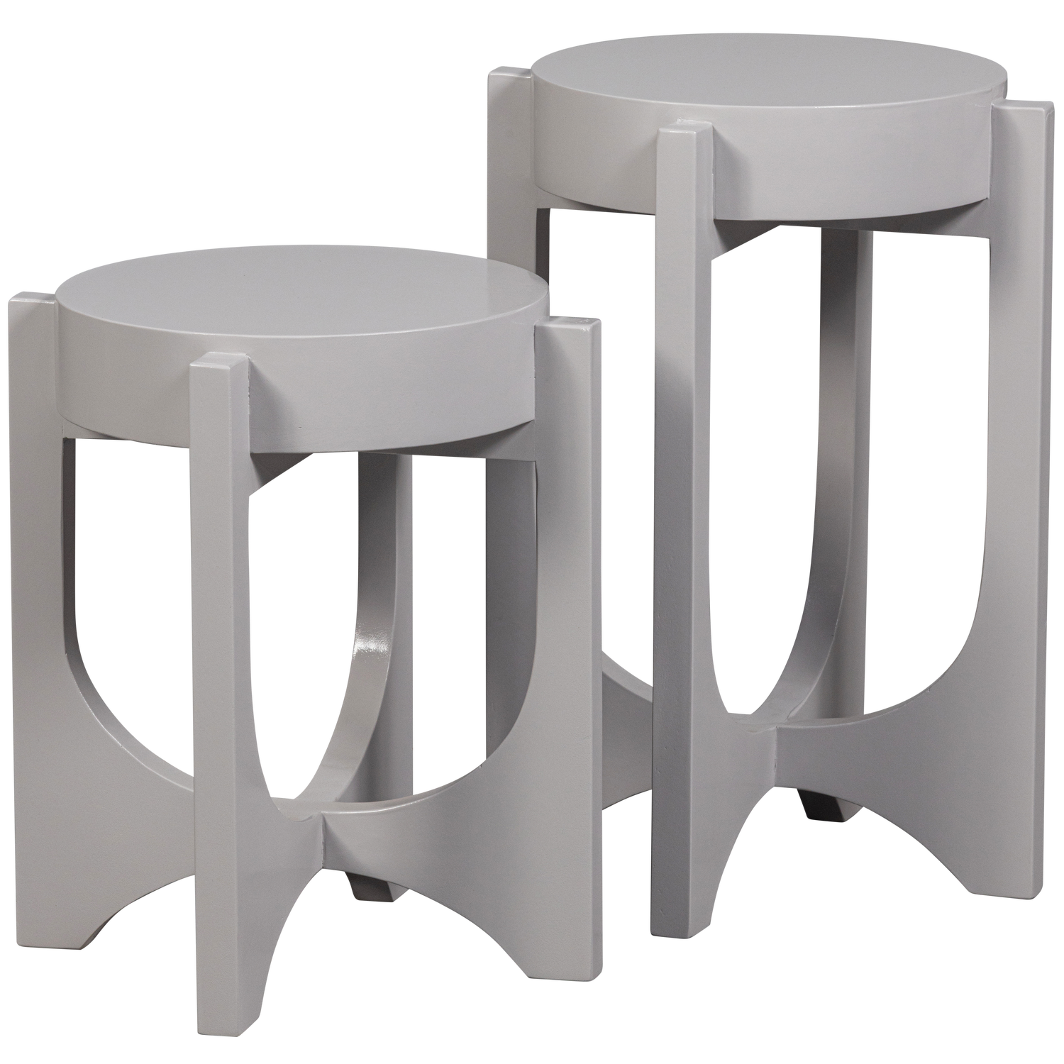 HOLD UP BEISTELLTISCH MANGO HOLZ WARMES GRAU 41x35CM