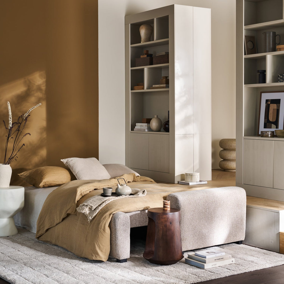 NIGHT & DAY 3-SITZER SCHLAFSOFA NATUR MELANGE